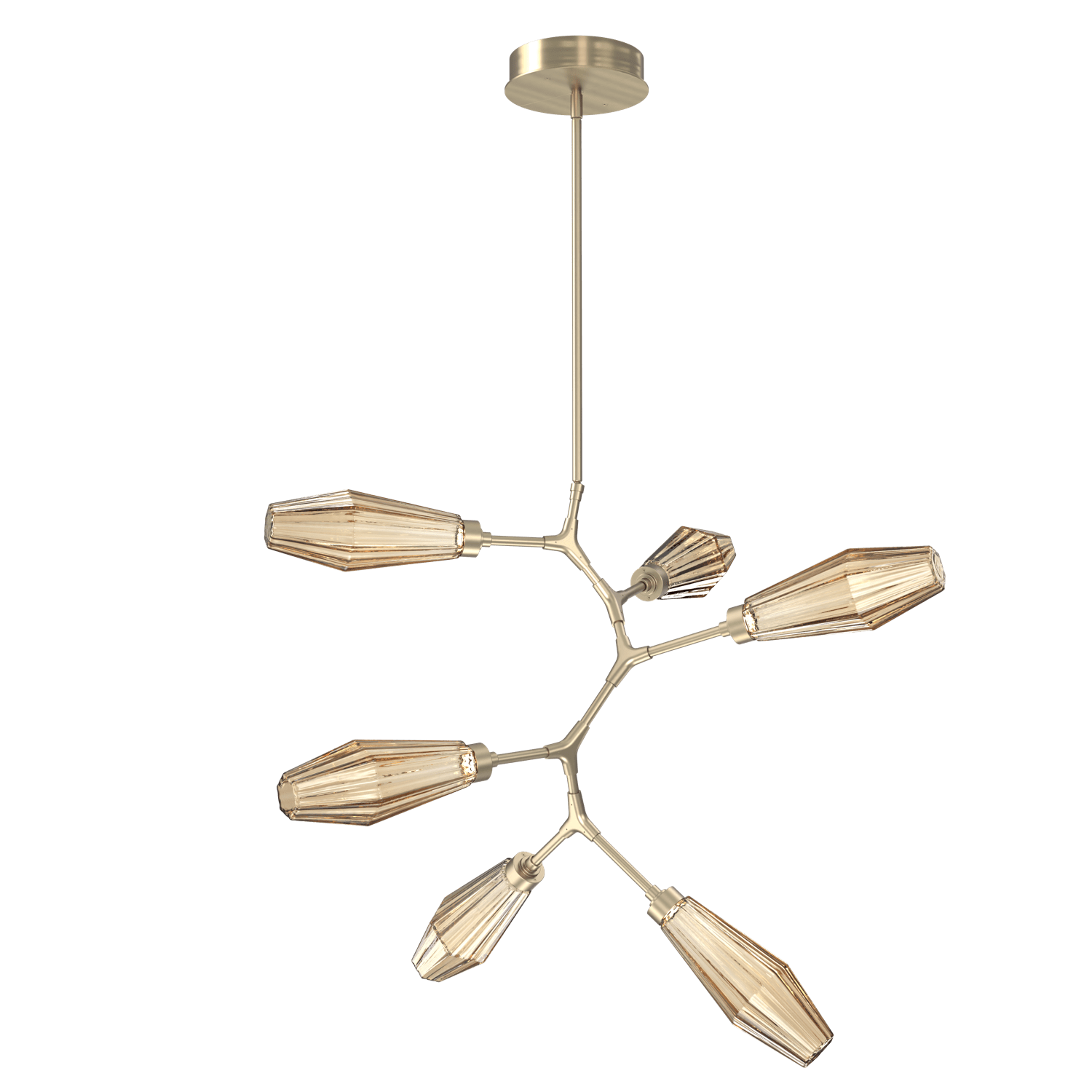 CHB0049-VA-HB-RB-Hammerton-Studio-Aalto-6-light-modern-vine-chandelier-with-heritage-brass-finish-and-optic-ribbed-bronze-glass-shades-and-LED-lamping