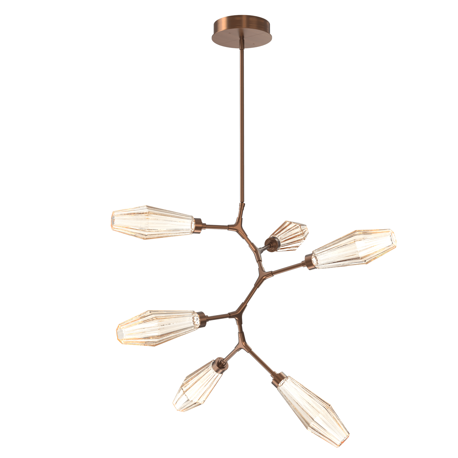 CHB0049-VA-RB-RA-Hammerton-Studio-Aalto-6-light-modern-vine-chandelier-with-oil-rubbed-bronze-finish-and-optic-ribbed-amber-glass-shades-and-LED-lamping