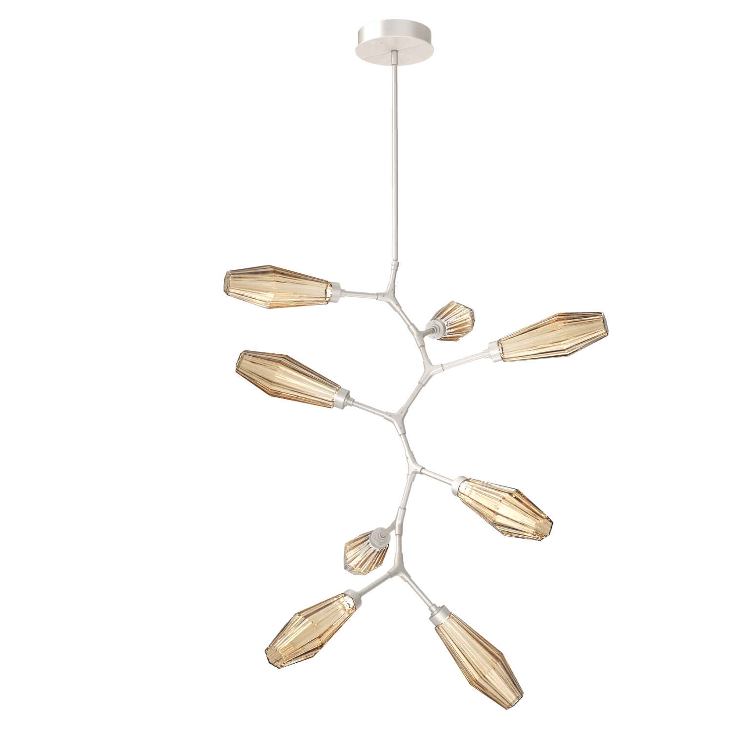 CHB0049-VB-BS-RB-Hammerton-Studio-Aalto-8-light-modern-vine-chandelier-with-metallic-beige-silver-finish-and-optic-ribbed-bronze-glass-shades-and-LED-lamping
