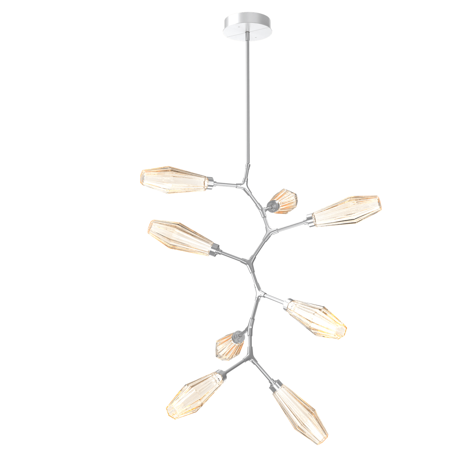 CHB0049-VB-CS-RA-Hammerton-Studio-Aalto-8-light-modern-vine-chandelier-with-classic-silver-finish-and-optic-ribbed-amber-glass-shades-and-LED-lamping