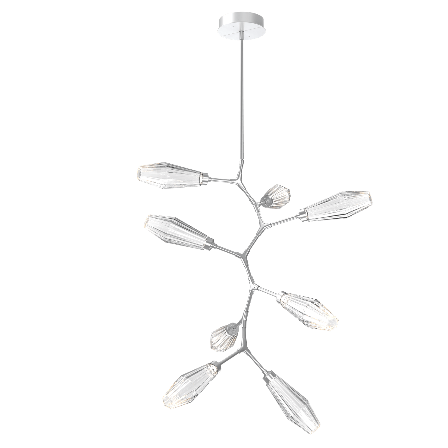 CHB0049-VB-CS-RC-Hammerton-Studio-Aalto-8-light-modern-vine-chandelier-with-classic-silver-finish-and-optic-ribbed-clear-glass-shades-and-LED-lamping