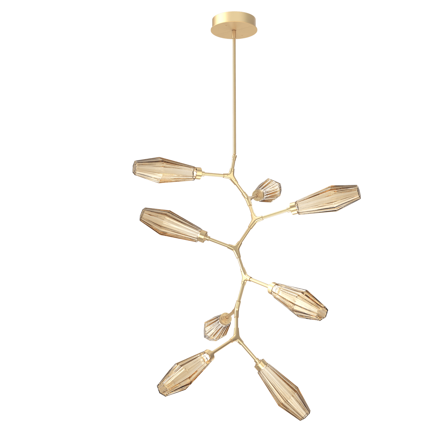 CHB0049-VB-GB-RB-Hammerton-Studio-Aalto-8-light-modern-vine-chandelier-with-gilded-brass-finish-and-optic-ribbed-bronze-glass-shades-and-LED-lamping