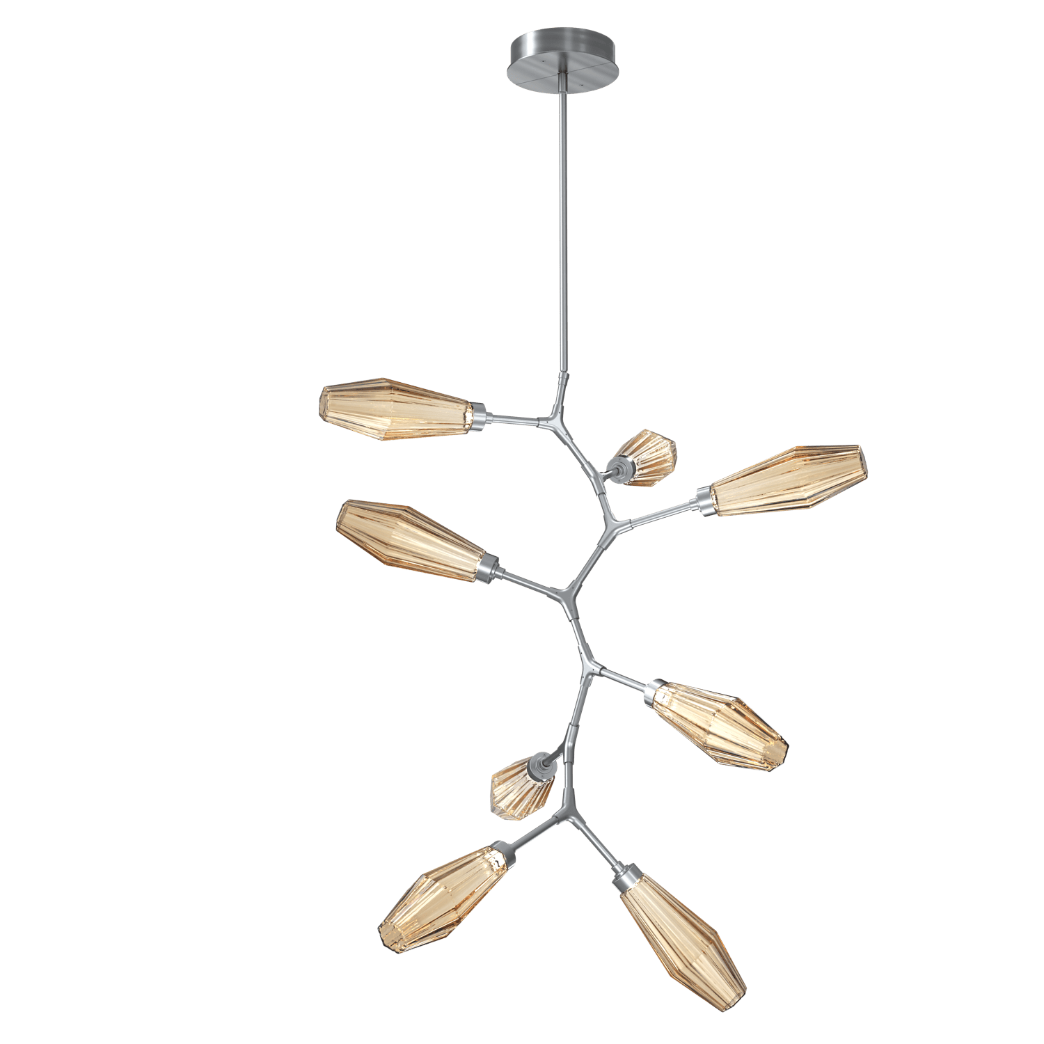 CHB0049-VB-GM-RB-Hammerton-Studio-Aalto-8-light-modern-vine-chandelier-with-gunmetal-finish-and-optic-ribbed-bronze-glass-shades-and-LED-lamping