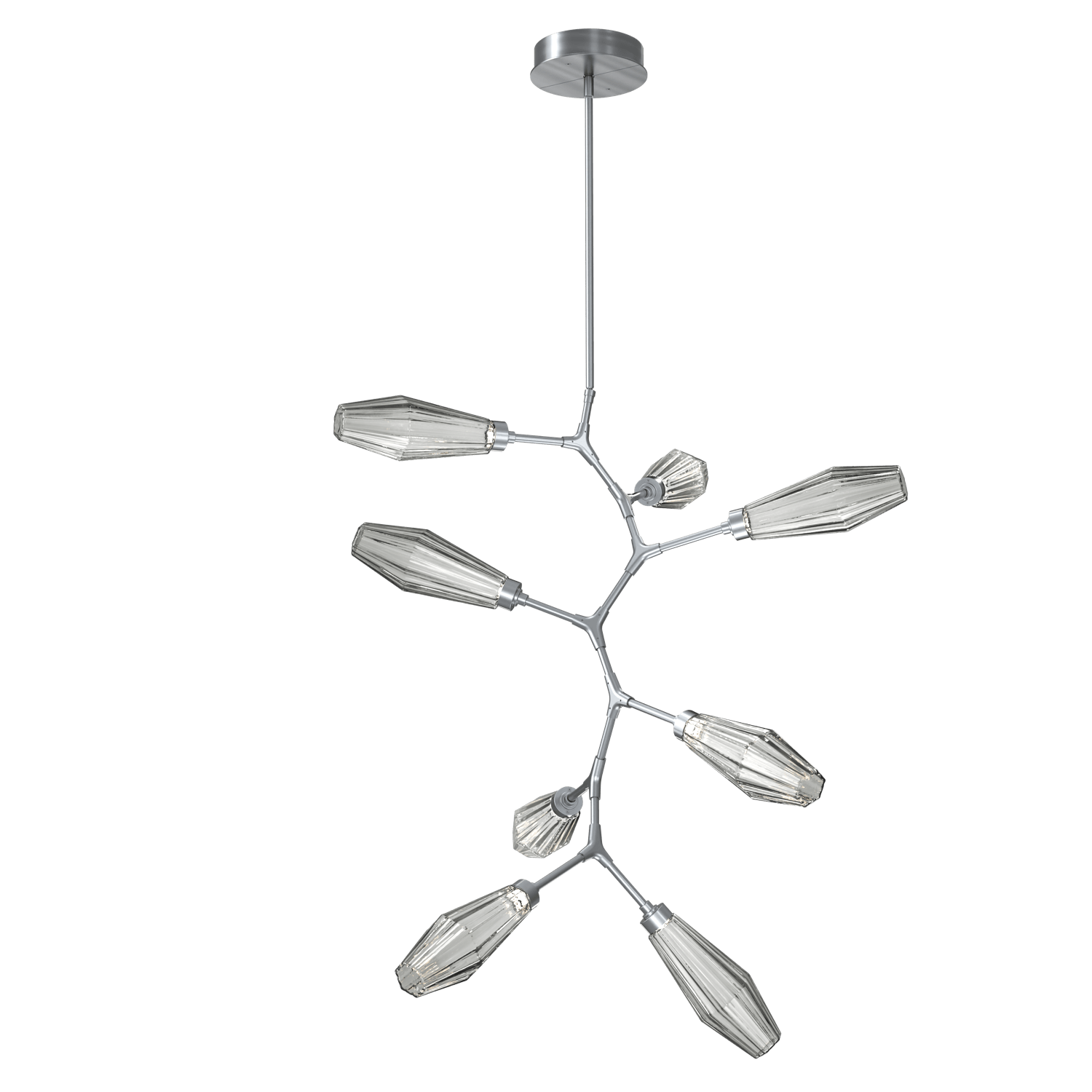 CHB0049-VB-GM-RS-Hammerton-Studio-Aalto-8-light-modern-vine-chandelier-with-gunmetal-finish-and-optic-ribbed-smoke-glass-shades-and-LED-lamping