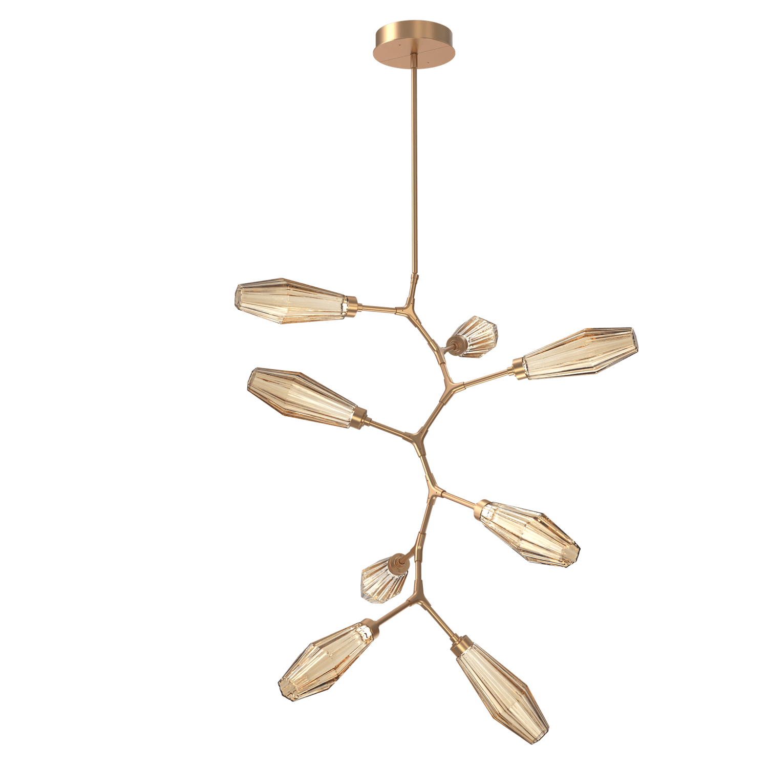 CHB0049-VB-NB-RB-Hammerton-Studio-Aalto-8-light-modern-vine-chandelier-with-novel-brass-finish-and-optic-ribbed-bronze-glass-shades-and-LED-lamping