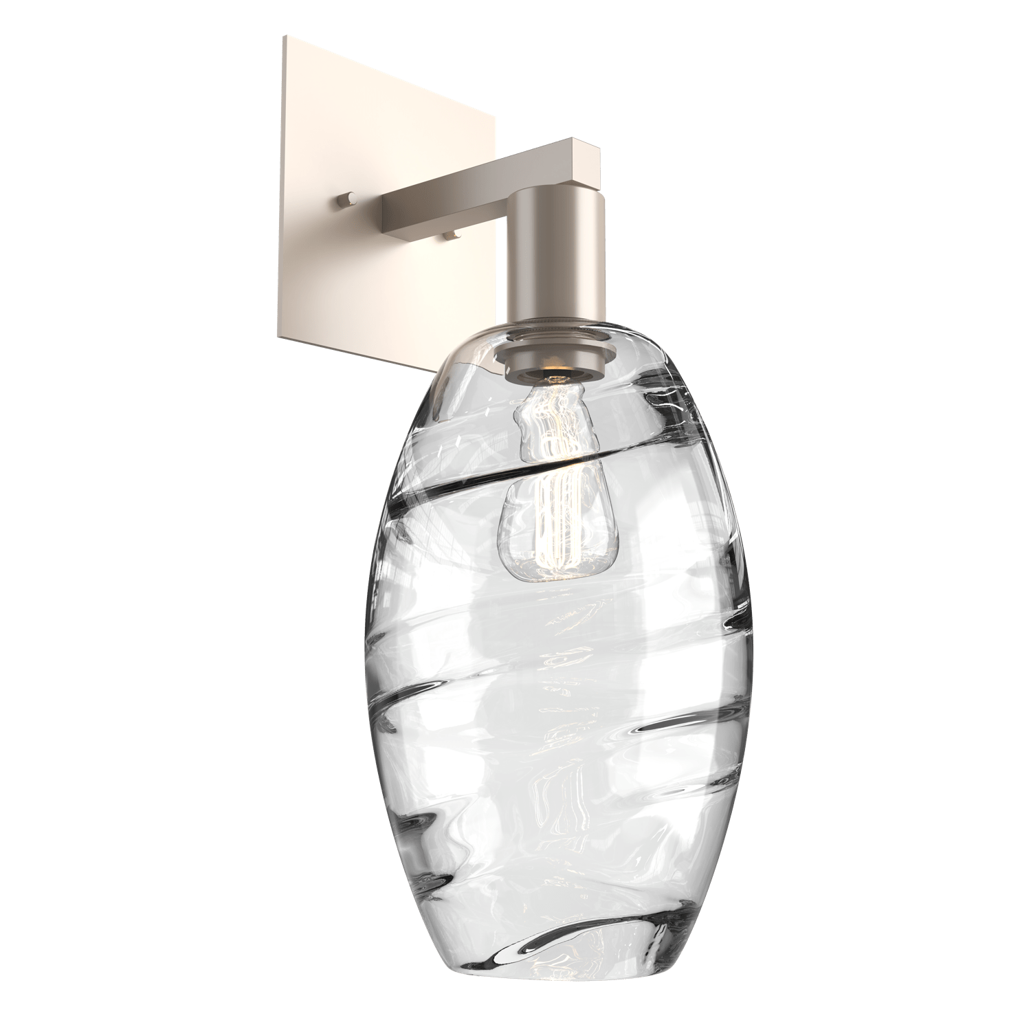 IDB0035-16-BS-OC-Hammerton-Studio-Optic-Blown-Glass-Elisse-wall-sconce-with-metallic-beige-silver-finish-and-optic-clear-blown-glass-shades-and-incandescent-lamping