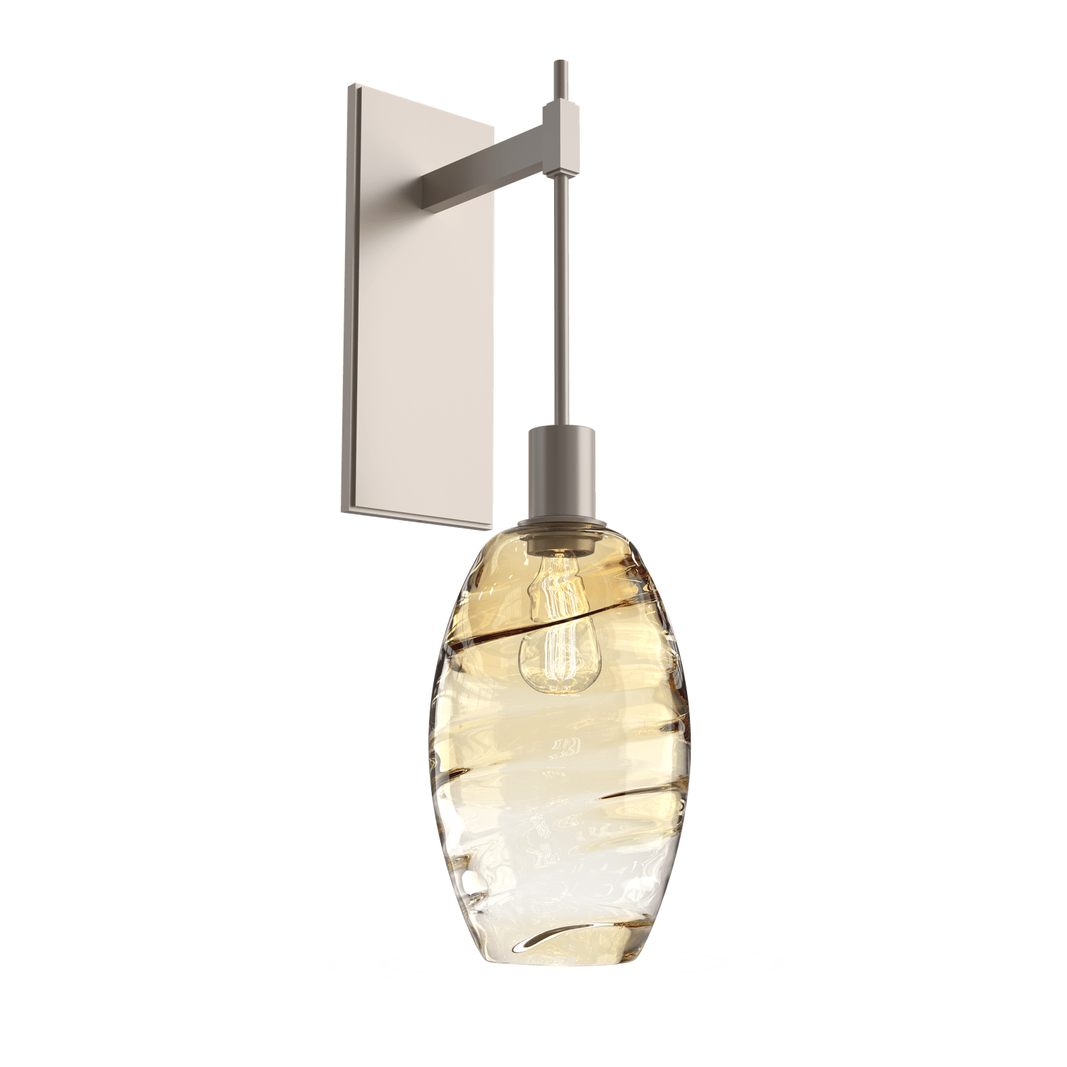 IDB0035-24-BS-OA-Hammerton-Studio-Optic-Blown-Glass-Elisse-tempo-wall-sconce-with-metallic-beige-silver-finish-and-optic-amber-blown-glass-shades-and-incandescent-lamping