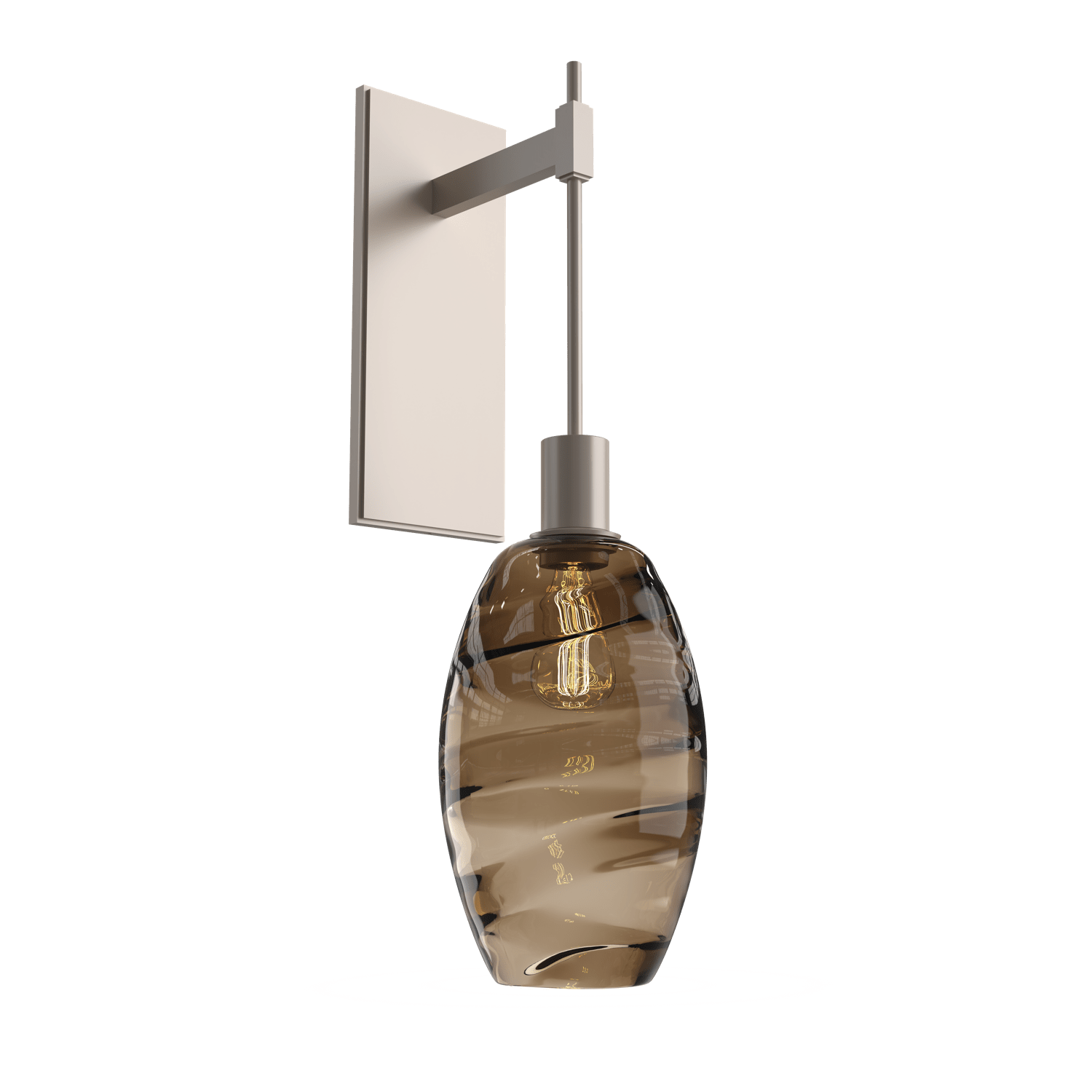IDB0035-24-BS-OB-Hammerton-Studio-Optic-Blown-Glass-Elisse-tempo-wall-sconce-with-metallic-beige-silver-finish-and-optic-bronze-blown-glass-shades-and-incandescent-lamping