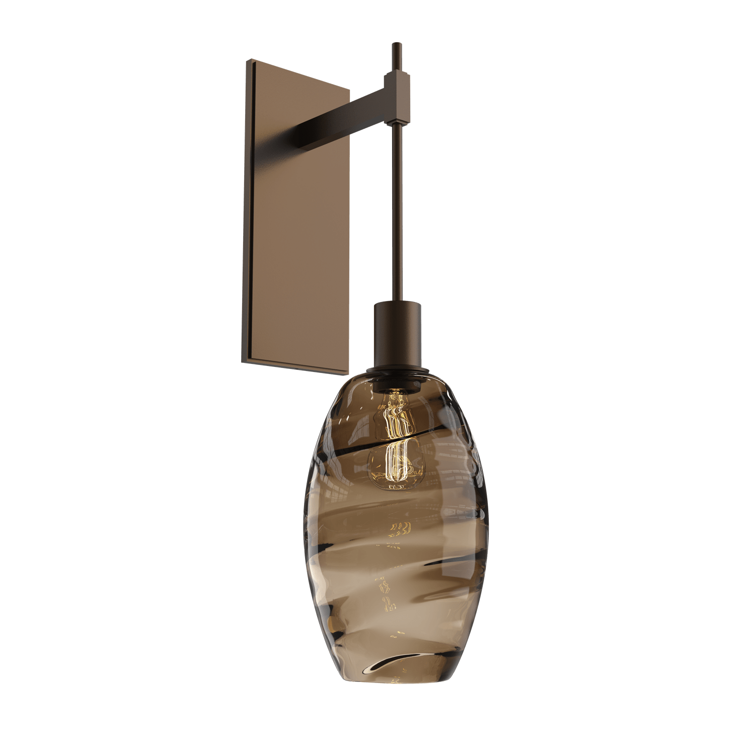 IDB0035-24-FB-OB-Hammerton-Studio-Optic-Blown-Glass-Elisse-tempo-wall-sconce-with-flat-bronze-finish-and-optic-bronze-blown-glass-shades-and-incandescent-lamping