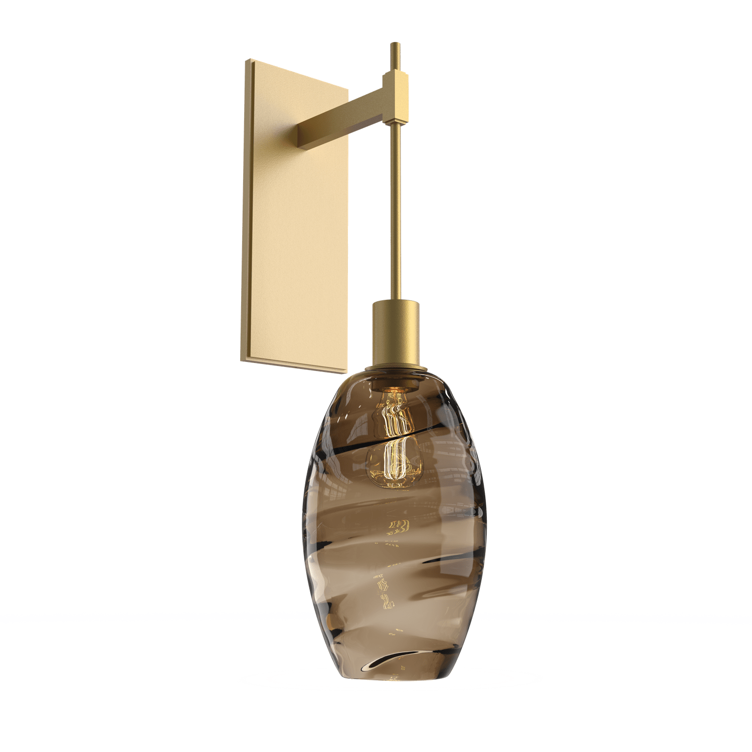 IDB0035-24-GB-OB-Hammerton-Studio-Optic-Blown-Glass-Elisse-tempo-wall-sconce-with-gilded-brass-finish-and-optic-bronze-blown-glass-shades-and-incandescent-lamping