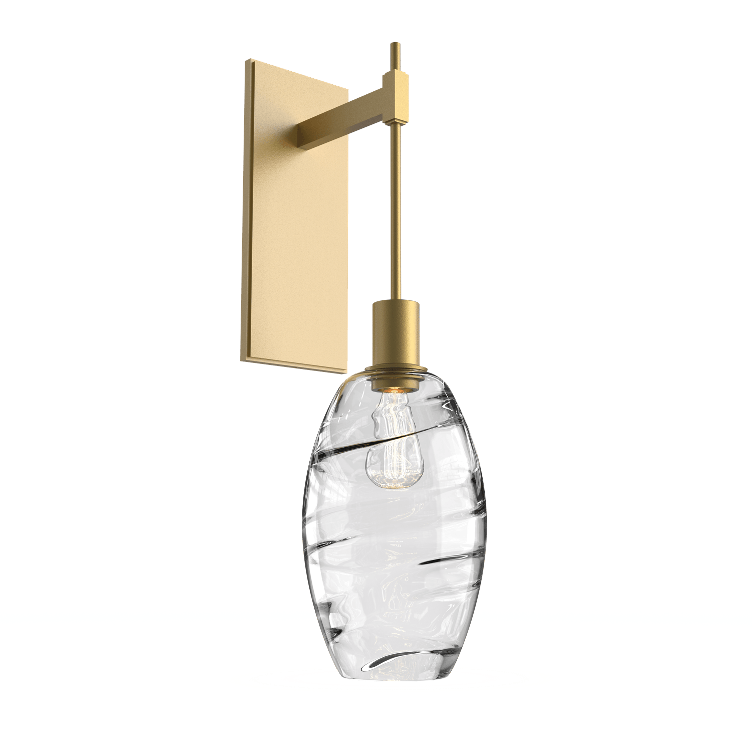 IDB0035-24-GB-OC-Hammerton-Studio-Optic-Blown-Glass-Elisse-tempo-wall-sconce-with-gilded-brass-finish-and-optic-clear-blown-glass-shades-and-incandescent-lamping