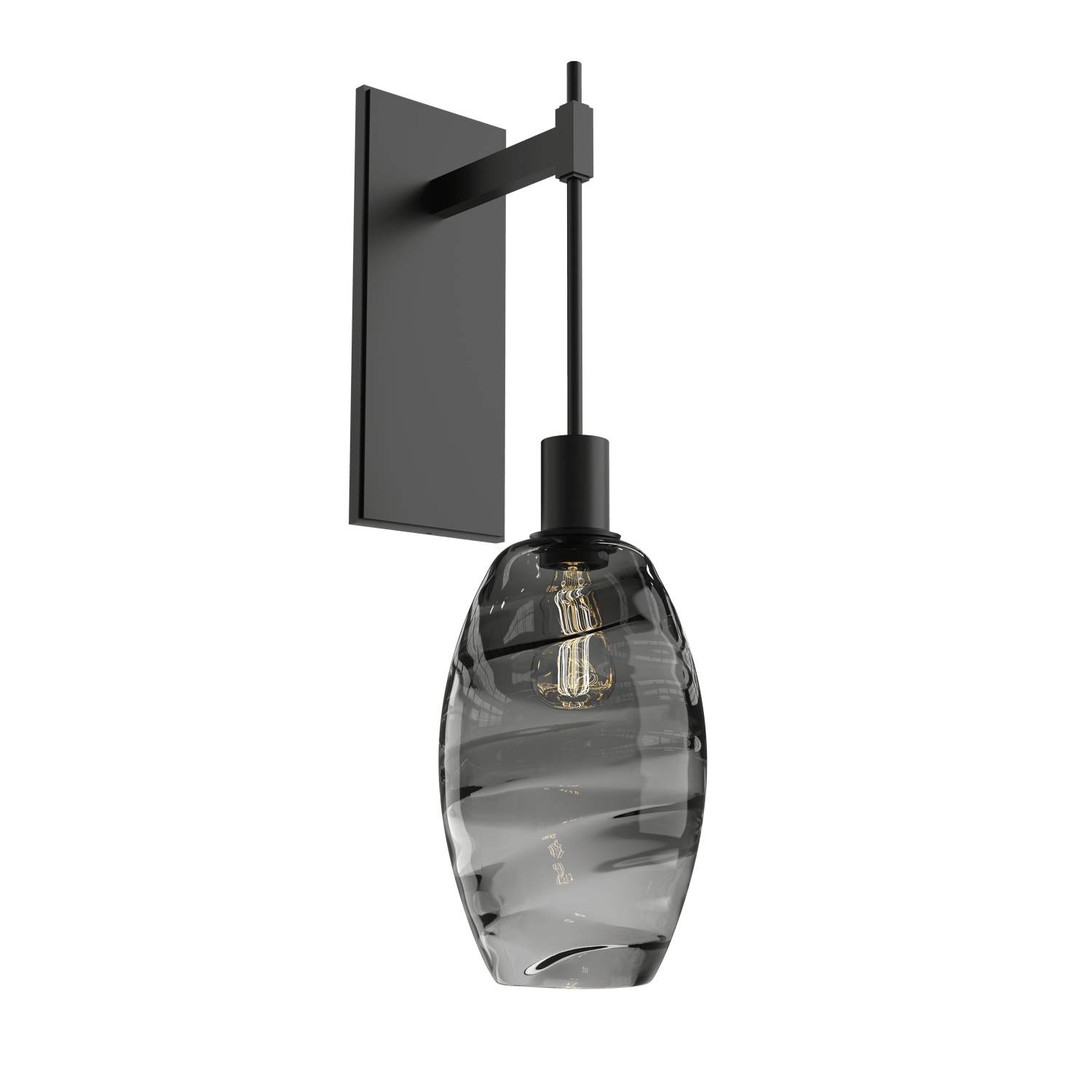 IDB0035-24-MB-OS-Hammerton-Studio-Optic-Blown-Glass-Elisse-tempo-wall-sconce-with-matte-black-finish-and-optic-smoke-blown-glass-shades-and-incandescent-lamping