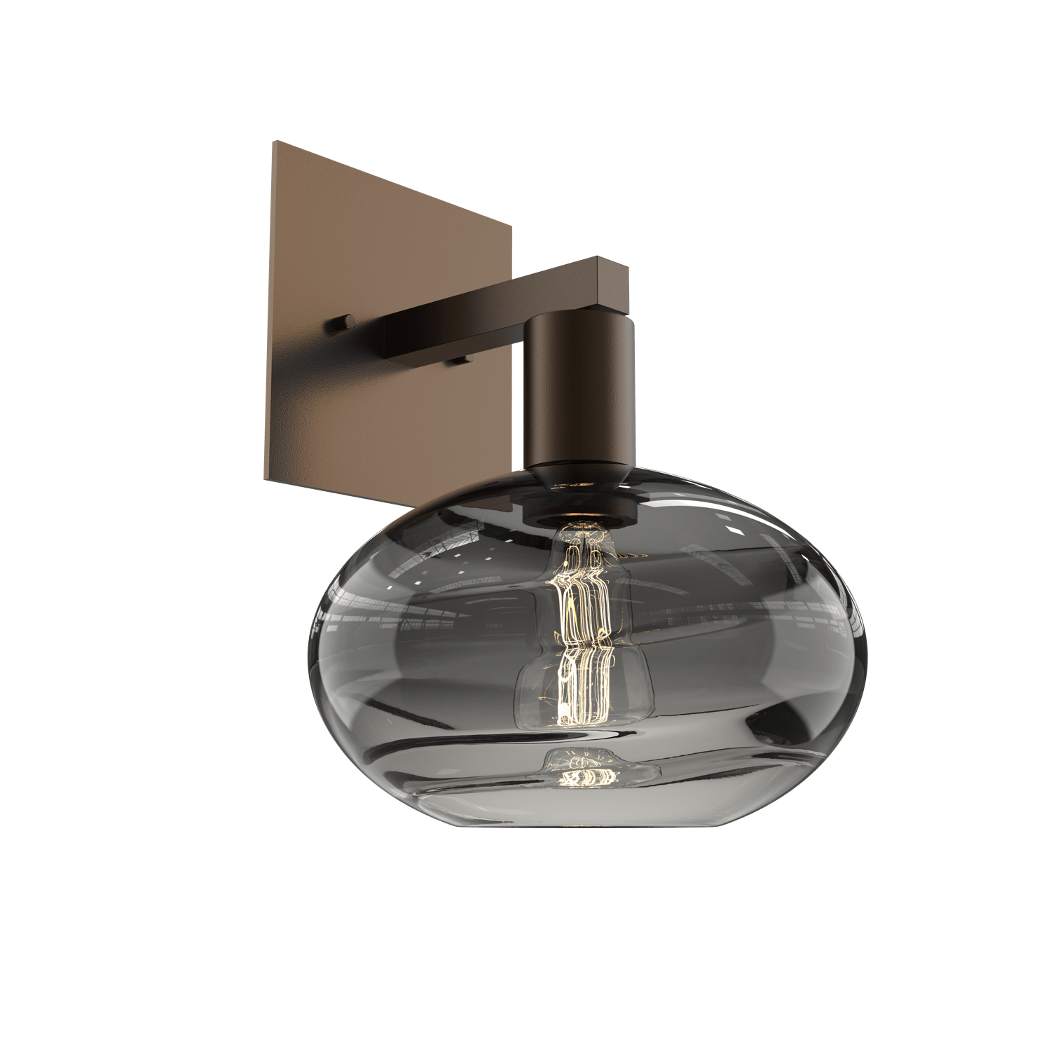 IDB0036-11-FB-OS-Hammerton-Studio-Optic-Blown-Glass-Coppa-wall-sconce-with-flat-bronze-finish-and-optic-smoke-blown-glass-shades-and-incandescent-lamping