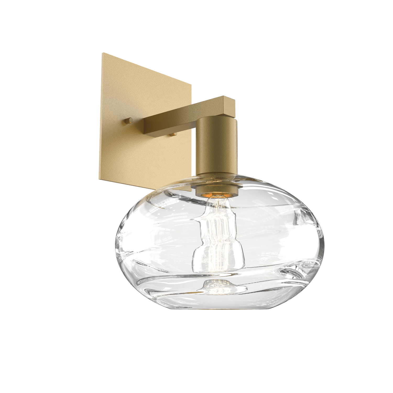 IDB0036-11-GB-OC-Hammerton-Studio-Optic-Blown-Glass-Coppa-wall-sconce-with-gilded-brass-finish-and-optic-clear-blown-glass-shades-and-incandescent-lamping