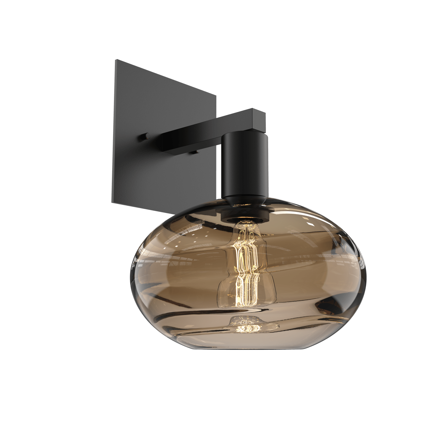 IDB0036-11-MB-OB-Hammerton-Studio-Optic-Blown-Glass-Coppa-wall-sconce-with-matte-black-finish-and-optic-bronze-blown-glass-shades-and-incandescent-lamping