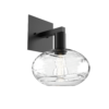 IDB0036-11-MB-OC-Hammerton-Studio-Optic-Blown-Glass-Coppa-wall-sconce-with-matte-black-finish-and-optic-clear-blown-glass-shades-and-incandescent-lamping