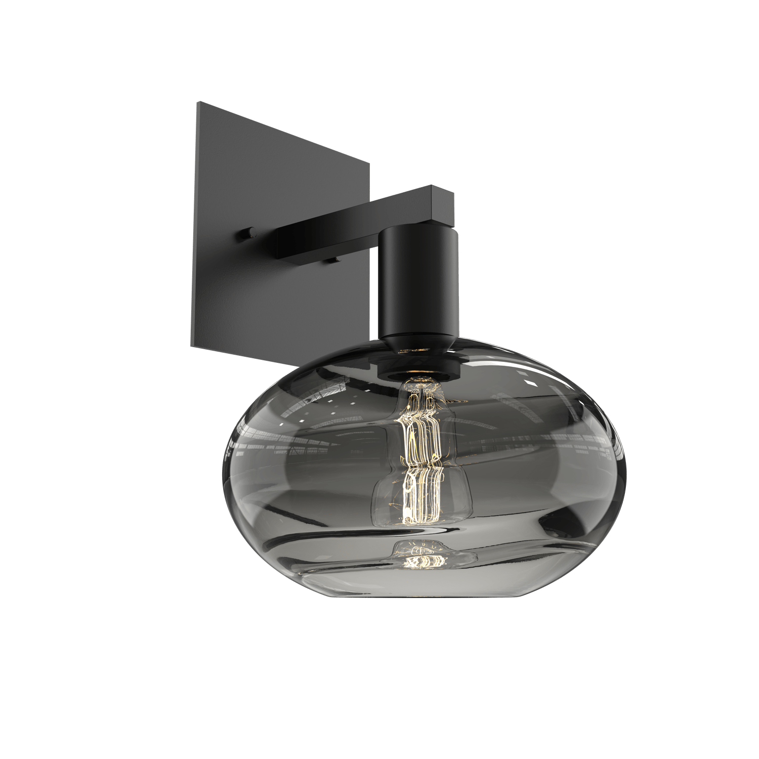 IDB0036-11-MB-OS-Hammerton-Studio-Optic-Blown-Glass-Coppa-wall-sconce-with-matte-black-finish-and-optic-smoke-blown-glass-shades-and-incandescent-lamping