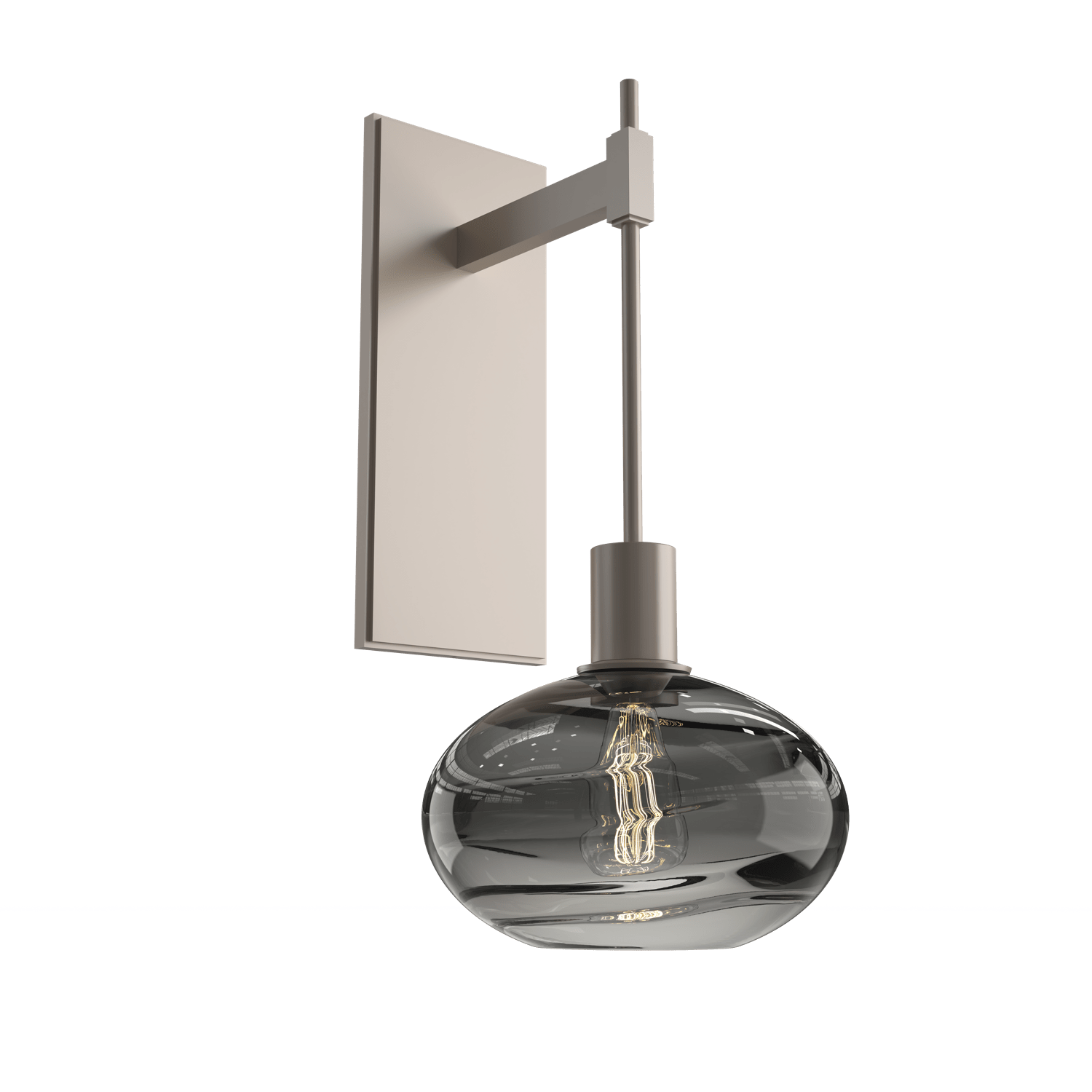 IDB0036-18-BS-OS-Hammerton-Studio-Optic-Blown-Glass-Coppa-tempo-wall-sconce-with-metallic-beige-silver-finish-and-optic-smoke-blown-glass-shades-and-incandescent-lamping
