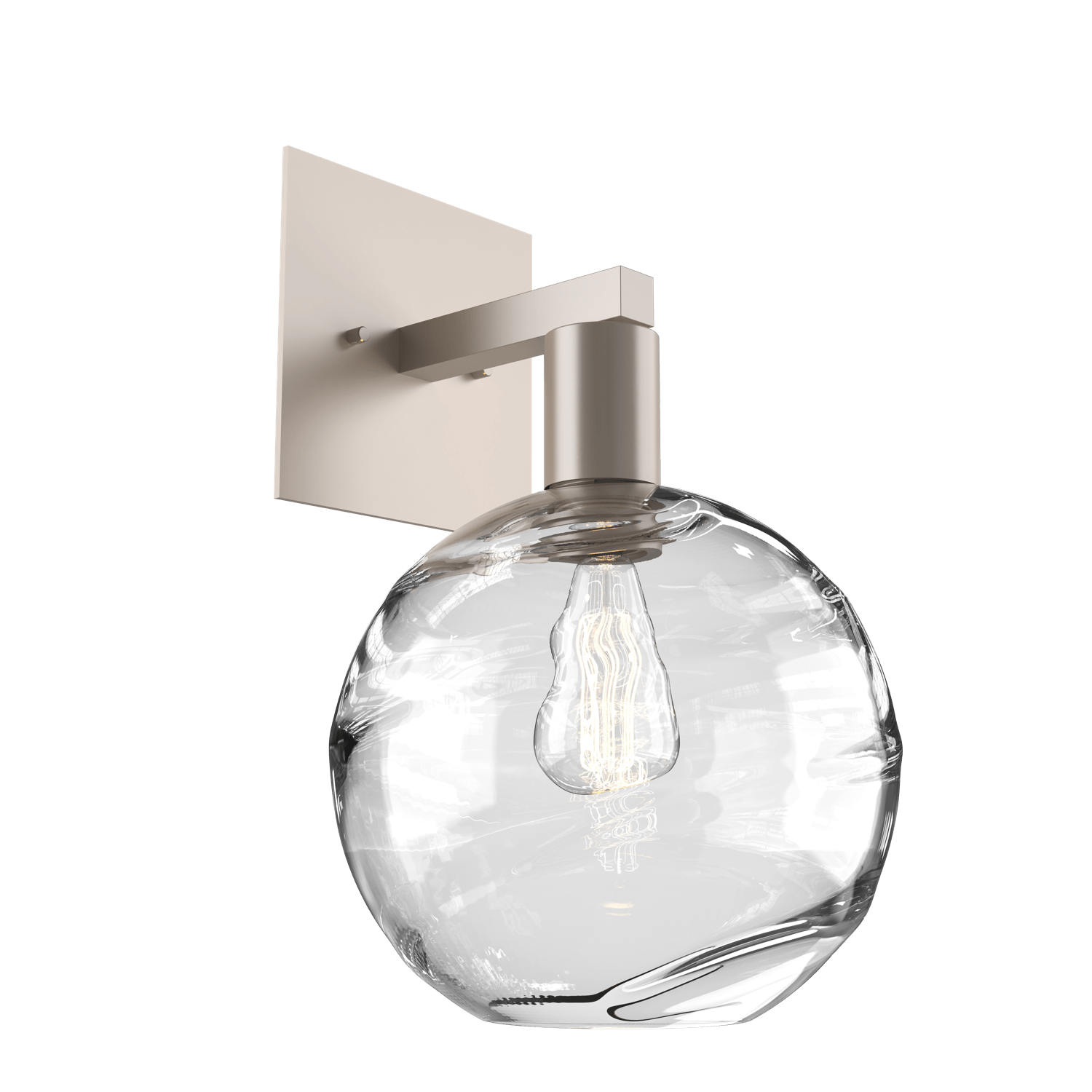 IDB0047-14-BS-OC-Hammerton-Studio-Optic-Blown-Glass-Terra-wall-sconce-with-metallic-beige-silver-finish-and-optic-clear-blown-glass-shades-and-incandescent-lamping