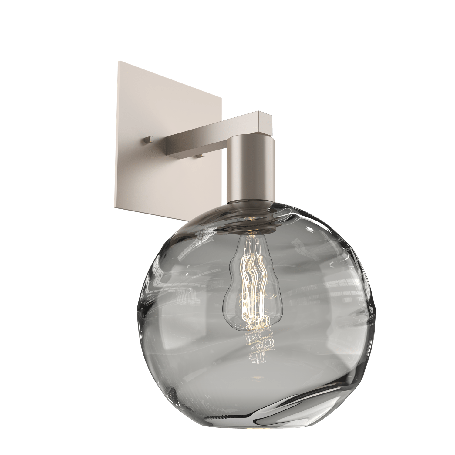 IDB0047-14-BS-OS-Hammerton-Studio-Optic-Blown-Glass-Terra-wall-sconce-with-metallic-beige-silver-finish-and-optic-smoke-blown-glass-shades-and-incandescent-lamping