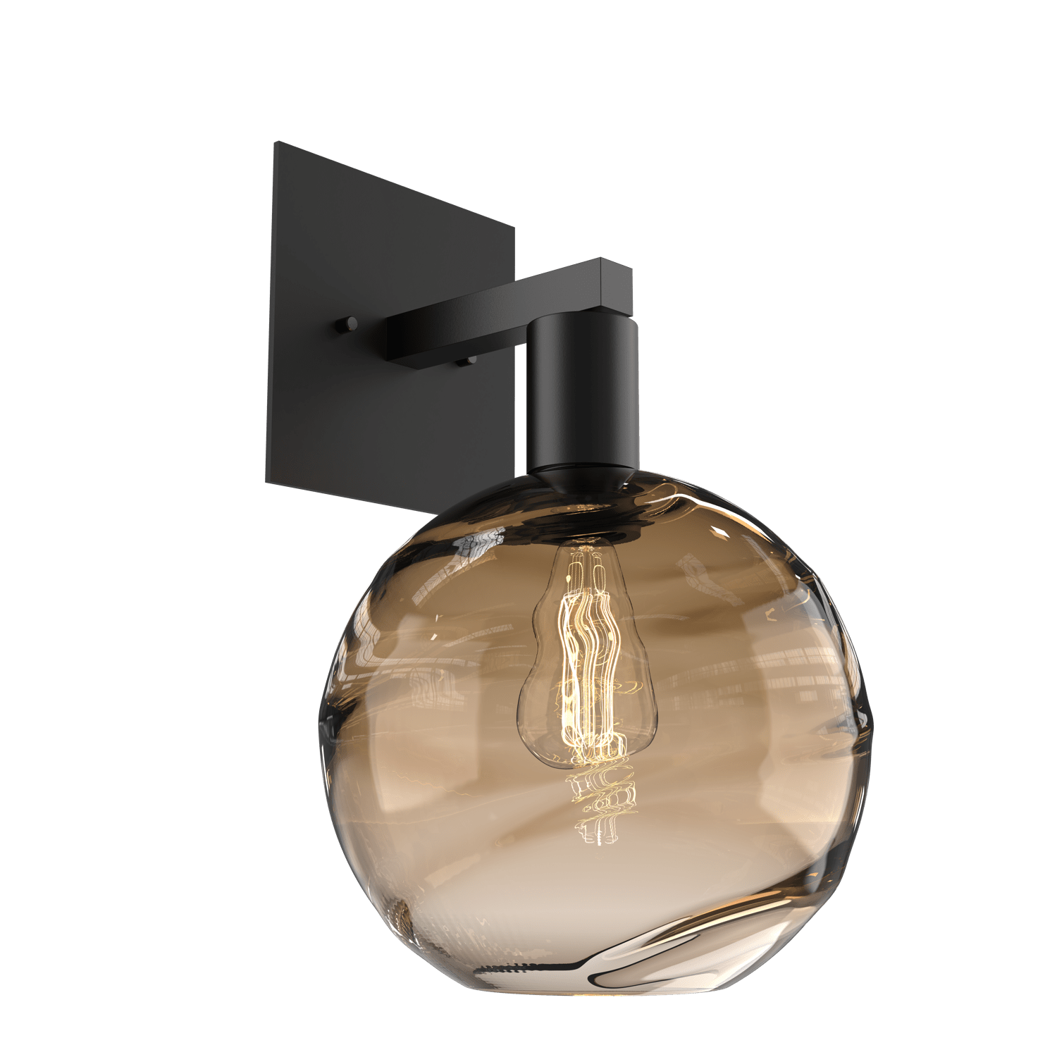 IDB0047-14-MB-OB-Hammerton-Studio-Optic-Blown-Glass-Terra-wall-sconce-with-matte-black-finish-and-optic-bronze-blown-glass-shades-and-incandescent-lamping