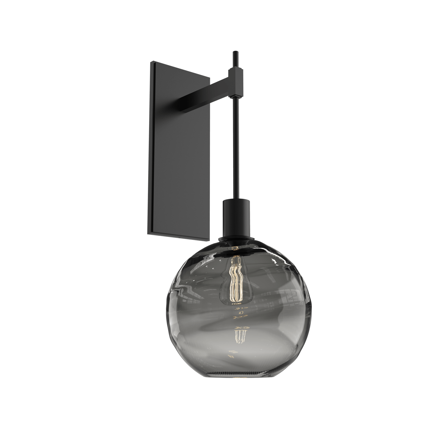 IDB0047-22-MB-OS-Hammerton-Studio-Optic-Blown-Glass-Terra-tempo-wall-sconce-with-matte-black-finish-and-optic-smoke-blown-glass-shades-and-incandescent-lamping
