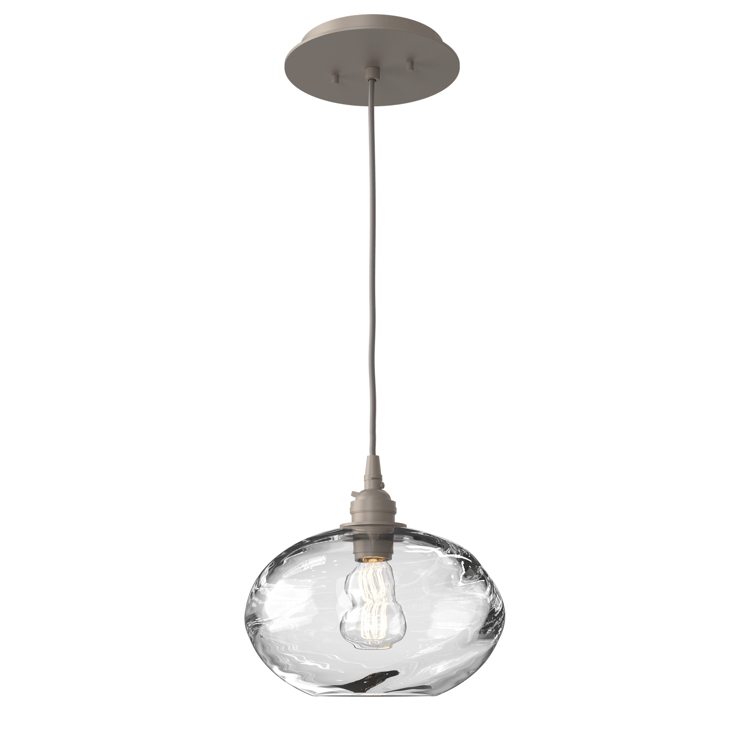 LAB0036-01-BS-OC-Hammerton-Studio-Optic-Blown-Glass-Coppa-pendant-light-with-metallic-beige-silver-finish-and-optic-clear-blown-glass-shades-and-incandescent-lamping