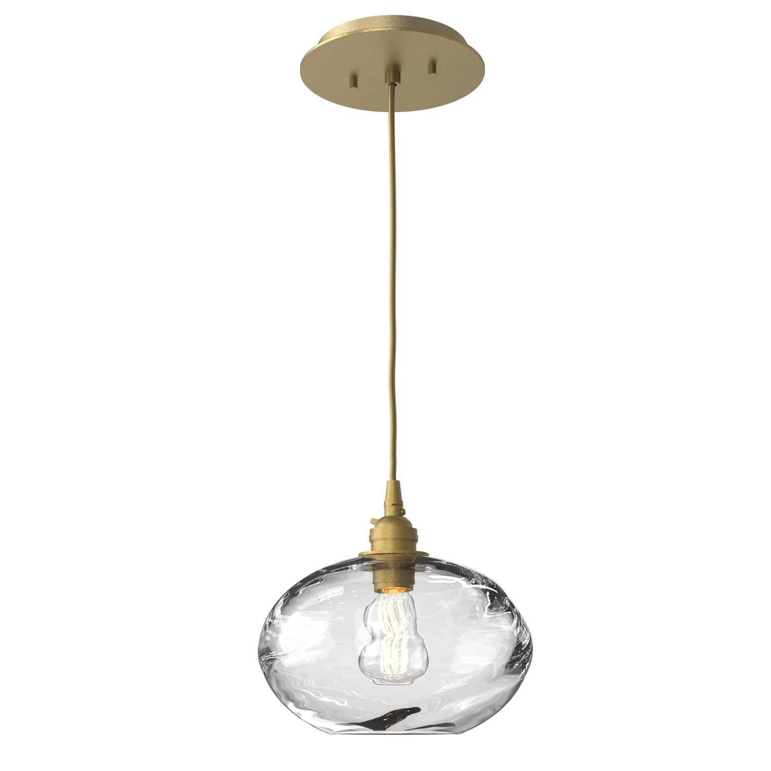 LAB0036-01-GB-OC-Hammerton-Studio-Optic-Blown-Glass-Coppa-pendant-light-with-gilded-brass-finish-and-optic-clear-blown-glass-shades-and-incandescent-lamping