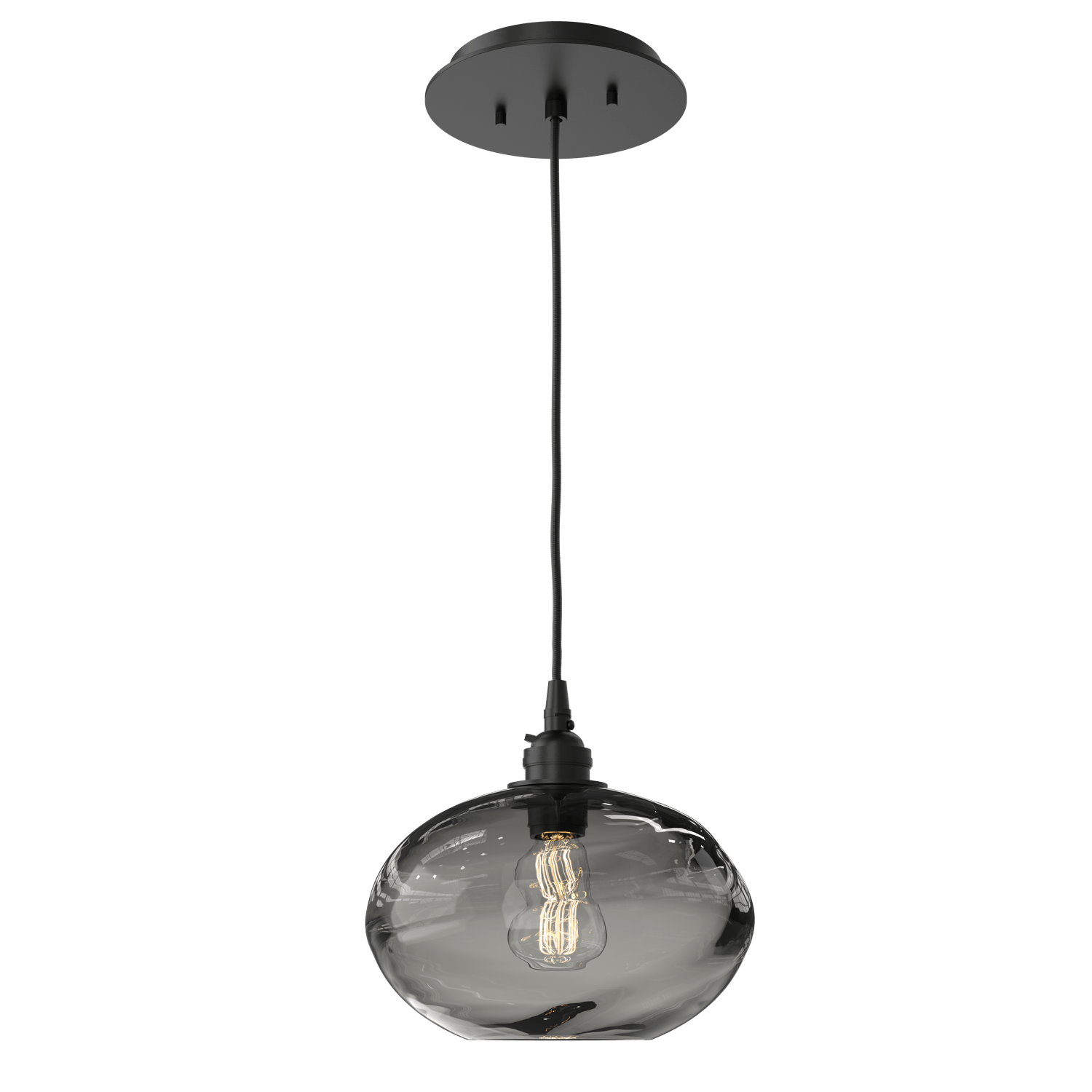 LAB0036-01-MB-OS-Hammerton-Studio-Optic-Blown-Glass-Coppa-pendant-light-with-matte-black-finish-and-optic-smoke-blown-glass-shades-and-incandescent-lamping