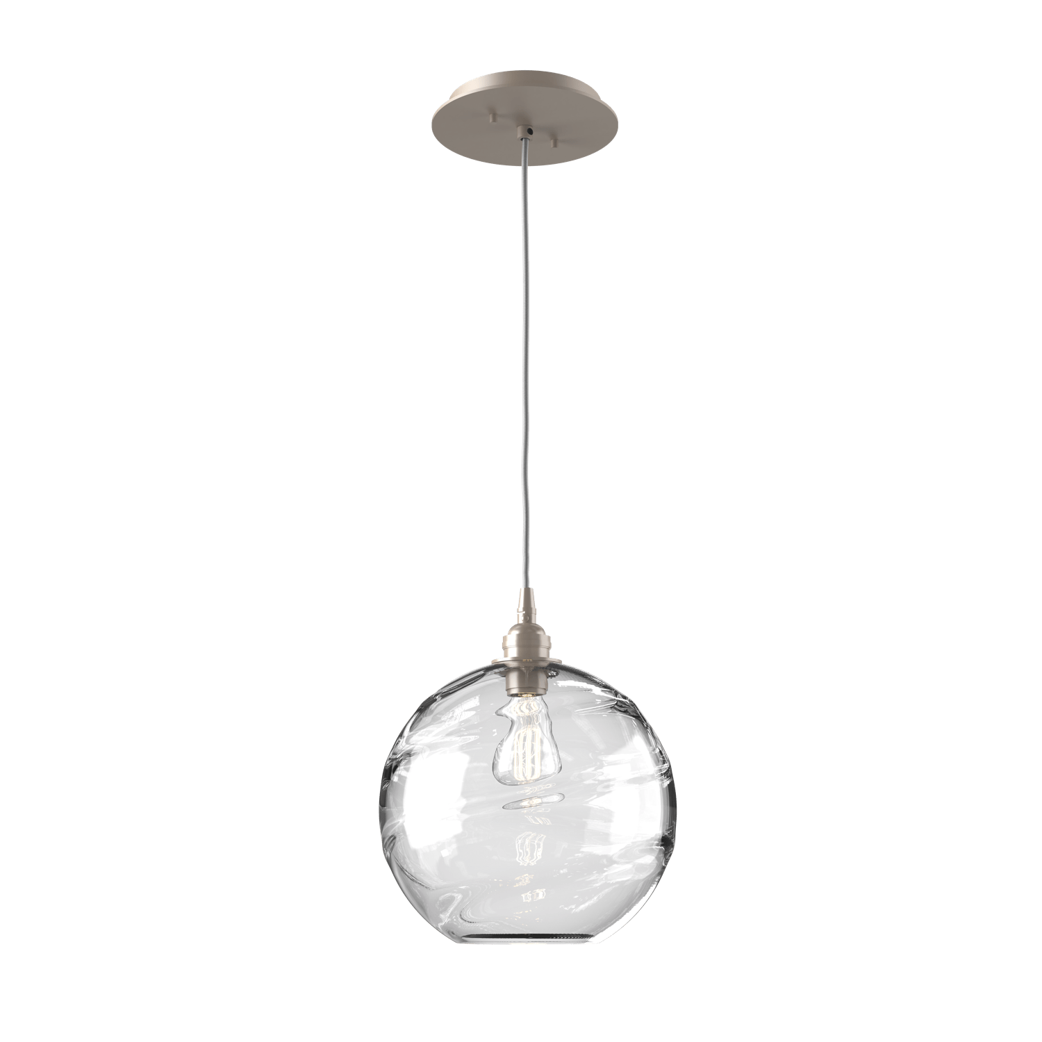 LAB0047-01-BS-OC-Hammerton-Studio-Optic-Blown-Glass-Terra-pendant-light-with-metallic-beige-silver-finish-and-optic-clear-blown-glass-shades-and-incandescent-lamping
