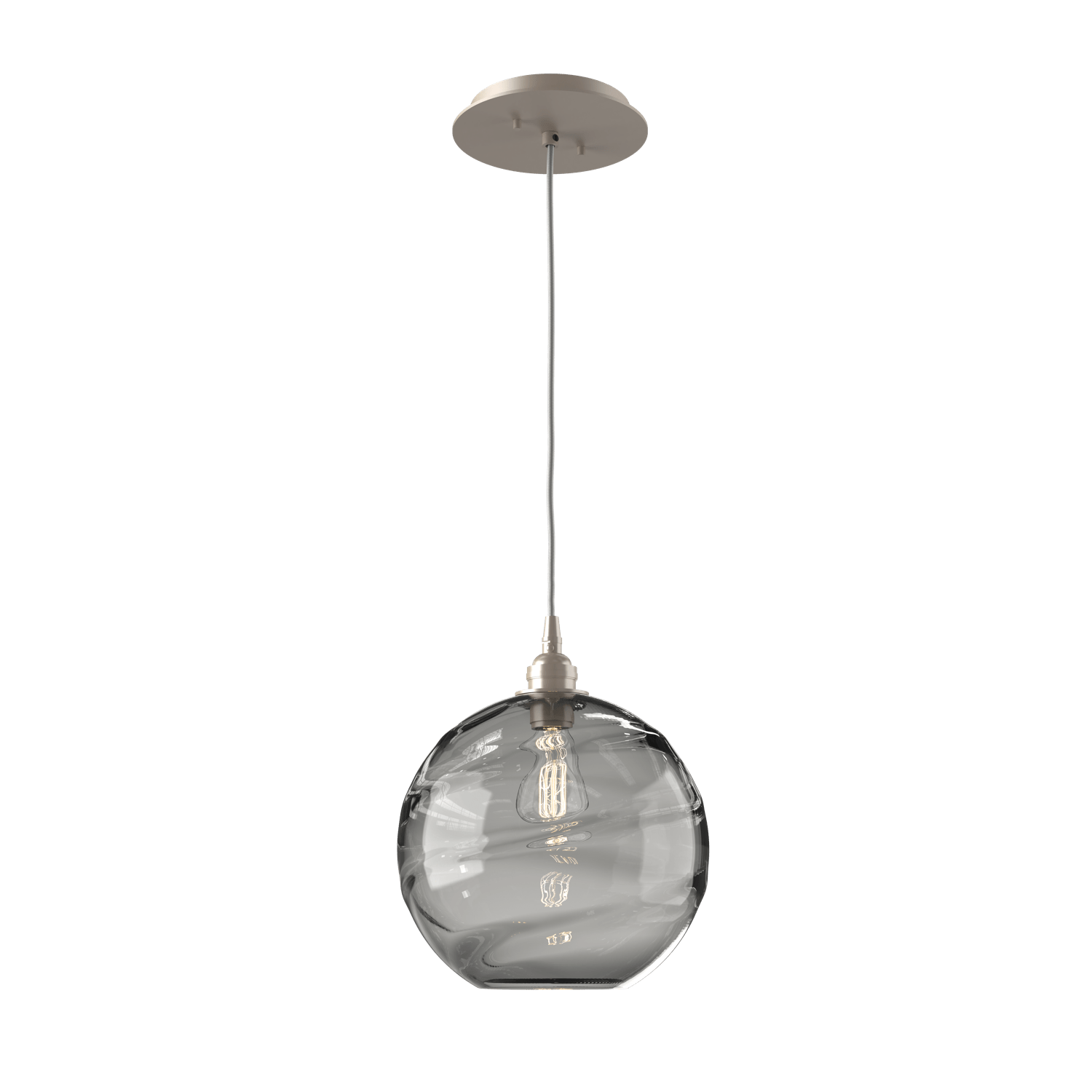 LAB0047-01-BS-OS-Hammerton-Studio-Optic-Blown-Glass-Terra-pendant-light-with-metallic-beige-silver-finish-and-optic-smoke-blown-glass-shades-and-incandescent-lamping