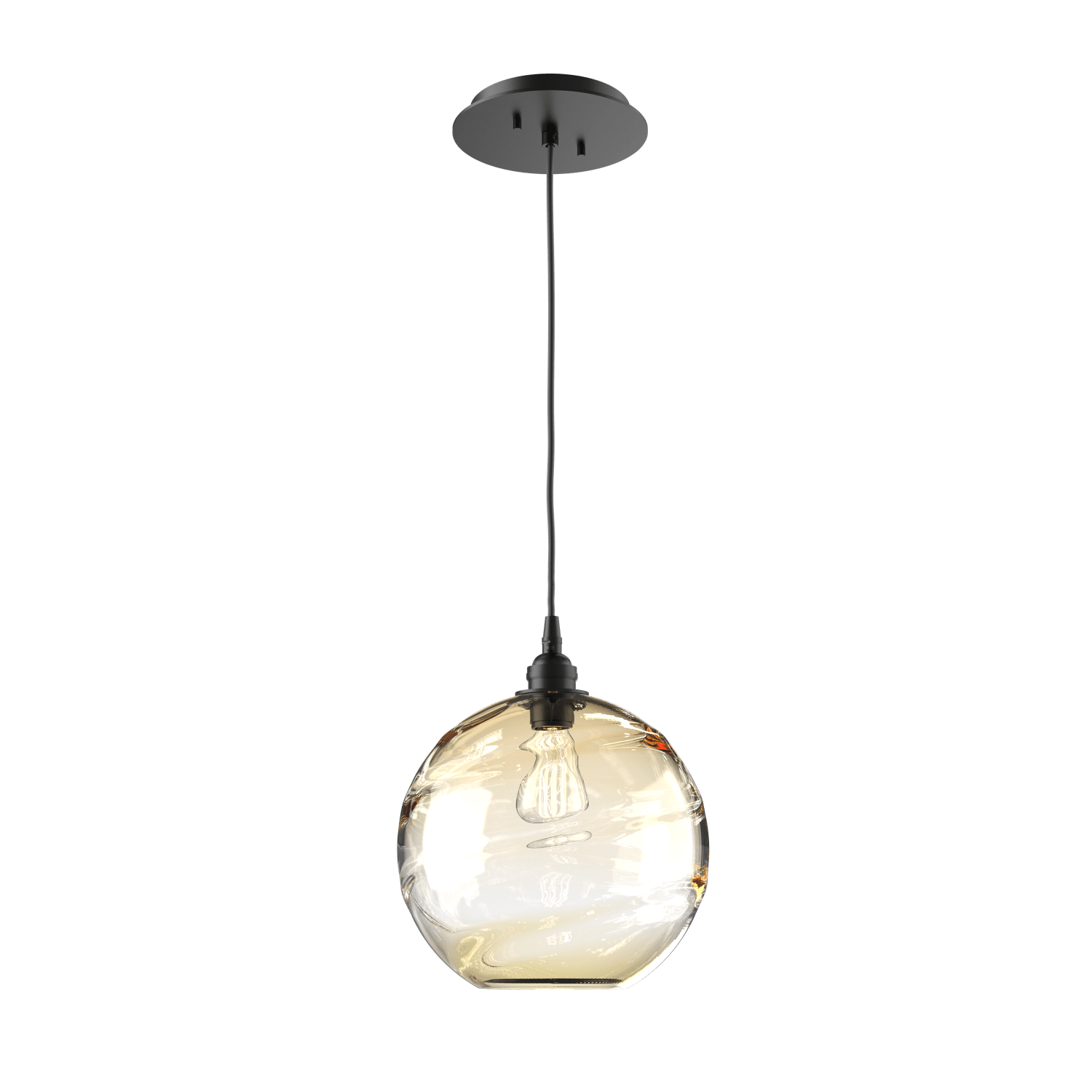 LAB0047-01-MB-OA-Hammerton-Studio-Optic-Blown-Glass-Terra-pendant-light-with-matte-black-finish-and-optic-amber-blown-glass-shades-and-incandescent-lamping