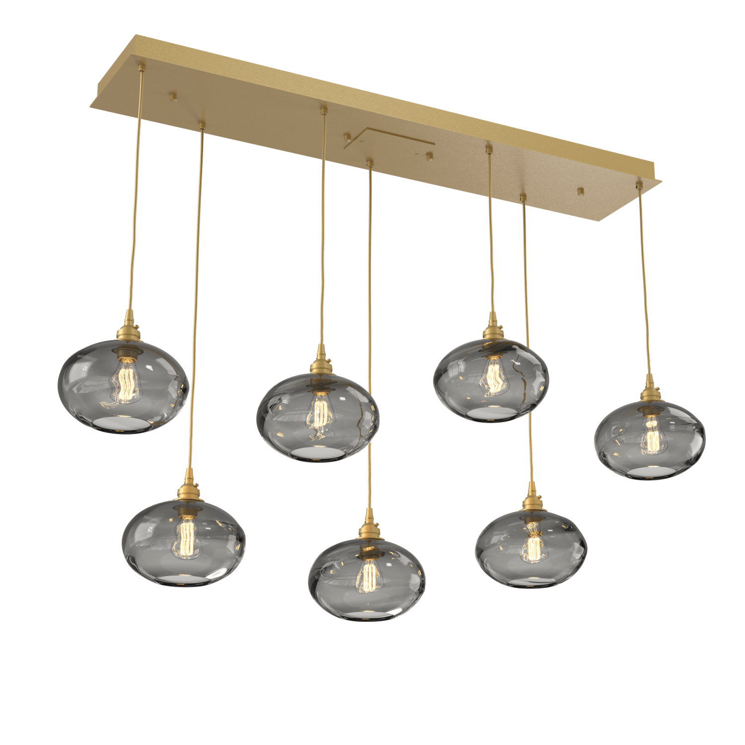 PLB0036-07-GB-OS-Hammerton-Studio-Optic-Blown-Glass-Coppa-7-light-linear-pendant-chandelier-with-gilded-brass-finish-and-optic-smoke-blown-glass-shades-and-incandescent-lamping