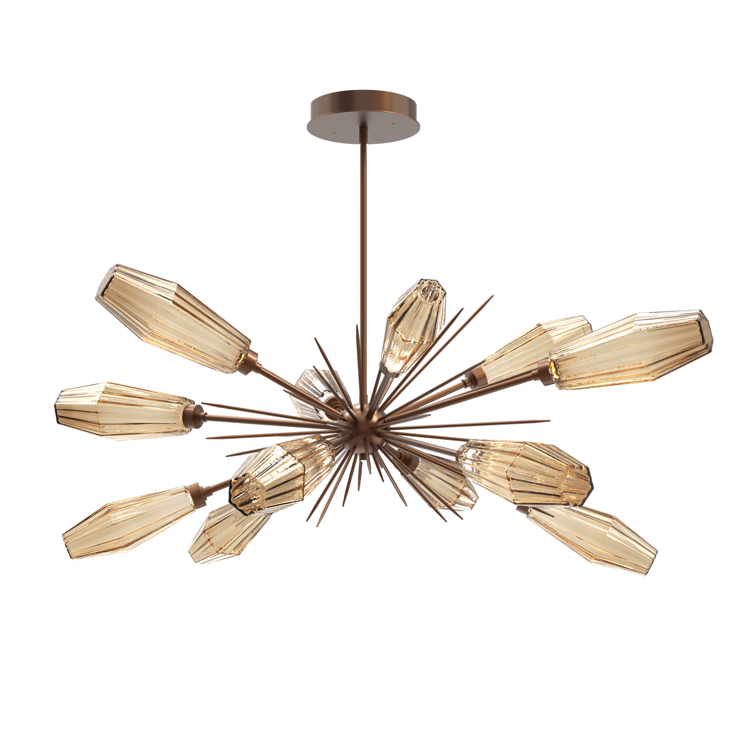 PLB0049-0A-BB-RB-Hammerton-Studio-Aalto-54-inch-oval-starburst-chandelier-with-burnished-bronze-finish-and-optic-ribbed-bronze-glass-shades-and-LED-lamping