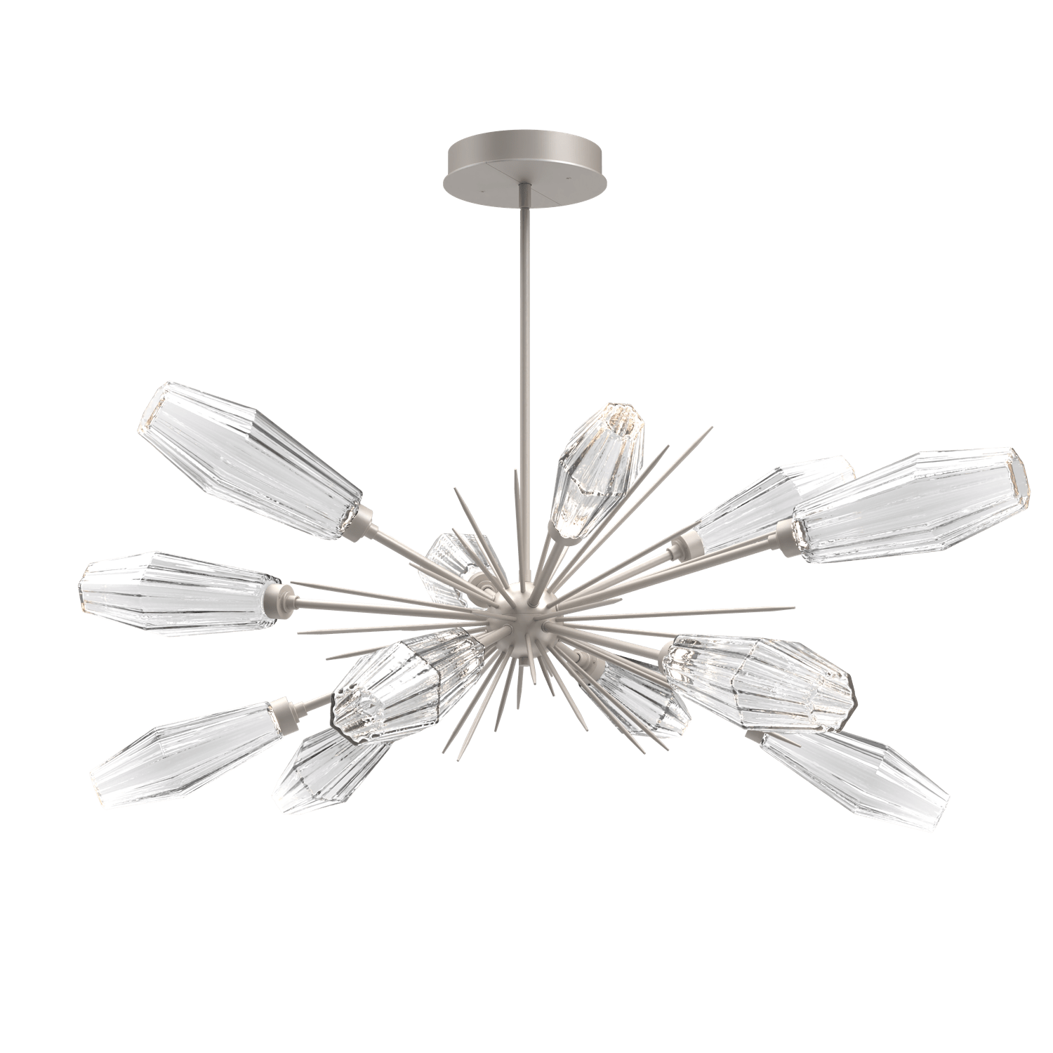 PLB0049-0A-BS-RC-Hammerton-Studio-Aalto-54-inch-oval-starburst-chandelier-with-metallic-beige-silver-finish-and-optic-ribbed-clear-glass-shades-and-LED-lamping