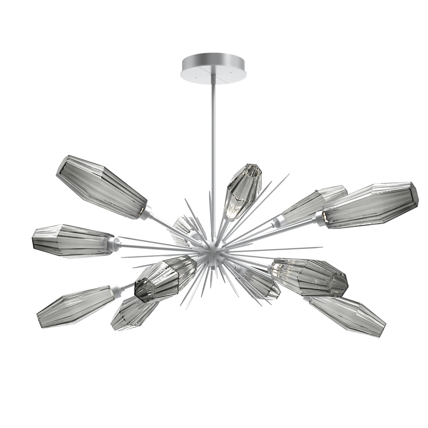 PLB0049-0A-CS-RS-Hammerton-Studio-Aalto-54-inch-oval-starburst-chandelier-with-classic-silver-finish-and-optic-ribbed-smoke-glass-shades-and-LED-lamping
