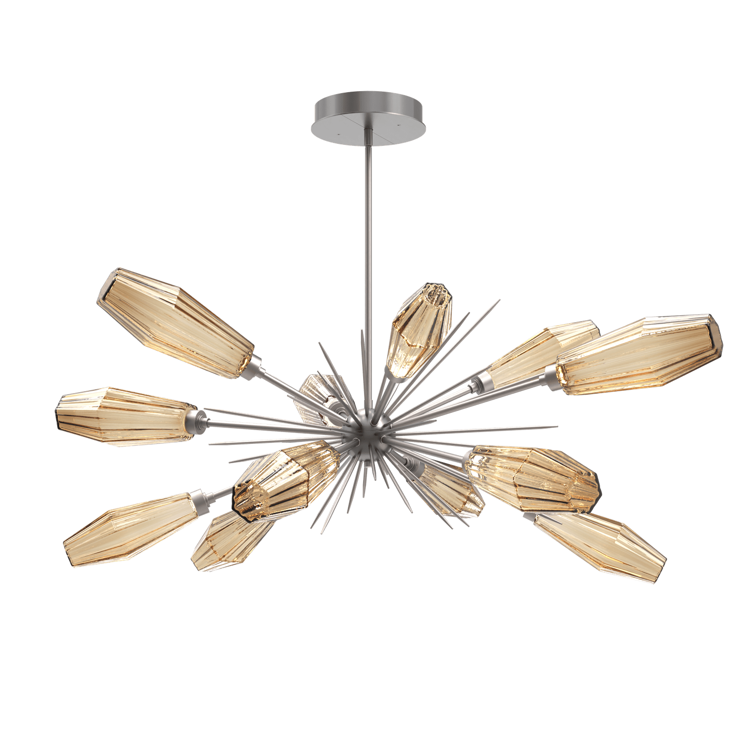 PLB0049-0A-SN-RB-Hammerton-Studio-Aalto-54-inch-oval-starburst-chandelier-with-satin-nickel-finish-and-optic-ribbed-bronze-glass-shades-and-LED-lamping