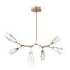 PLB0049-BA-NB-RC-Hammerton-Studio-Aalto-6-light-modern-branch-chandelier-with-novel-brass-finish-and-optic-ribbed-clear-glass-shades-and-LED-lamping