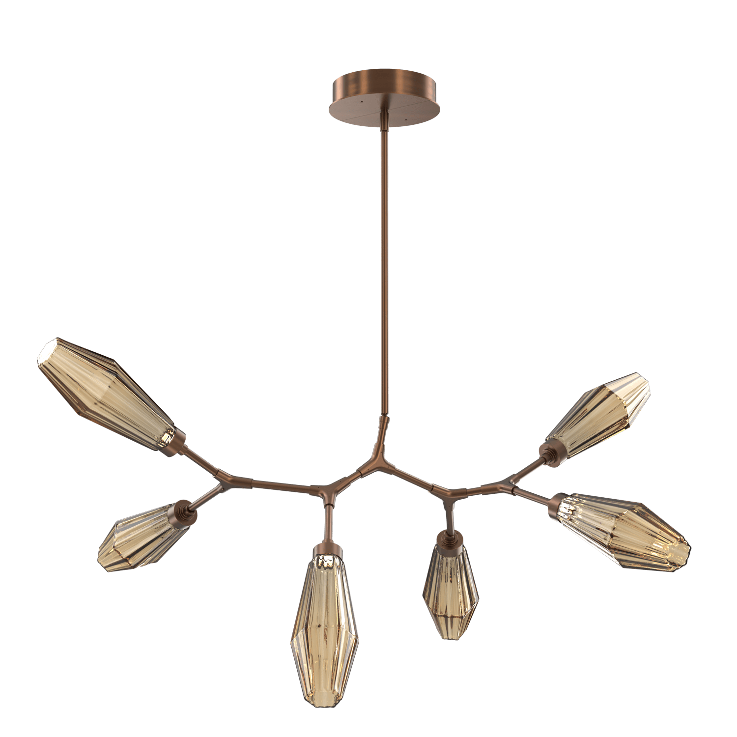 PLB0049-BA-RB-RB-Hammerton-Studio-Aalto-6-light-modern-branch-chandelier-with-oil-rubbed-bronze-finish-and-optic-ribbed-bronze-glass-shades-and-LED-lamping