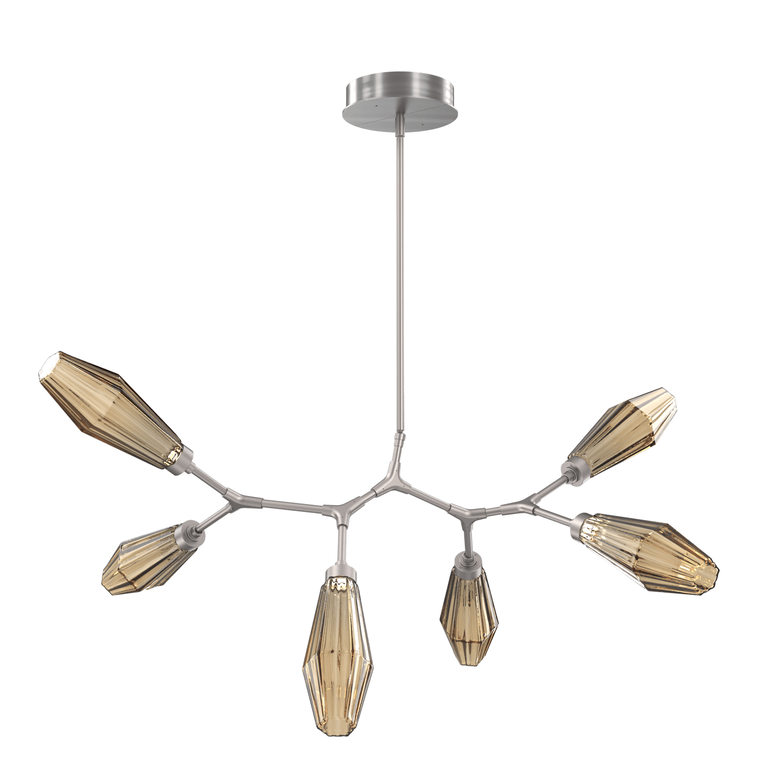 PLB0049-BA-SN-RB-Hammerton-Studio-Aalto-6-light-modern-branch-chandelier-with-satin-nickel-finish-and-optic-ribbed-bronze-glass-shades-and-LED-lamping