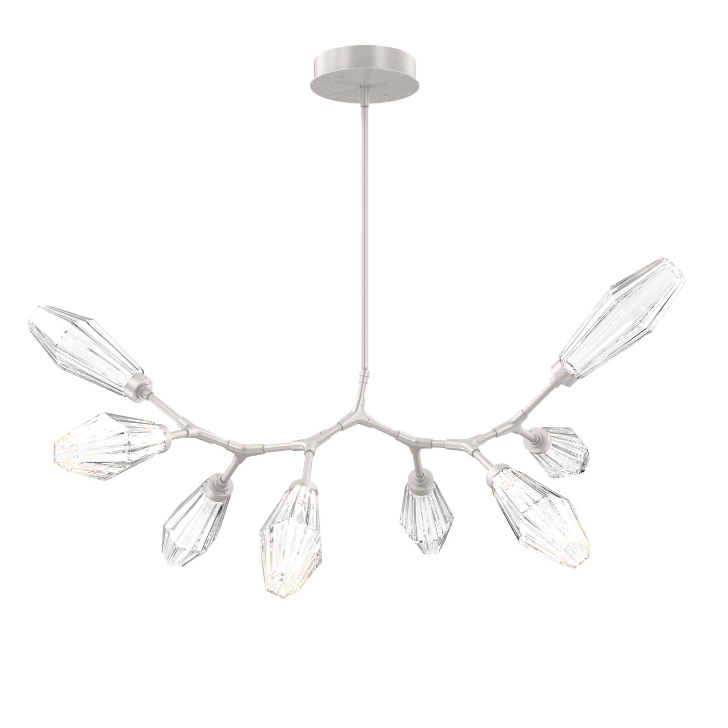 PLB0049-BB-BS-RC-Hammerton-Studio-Aalto-8-light-modern-branch-chandelier-with-metallic-beige-silver-finish-and-optic-ribbed-clear-glass-shades-and-LED-lamping
