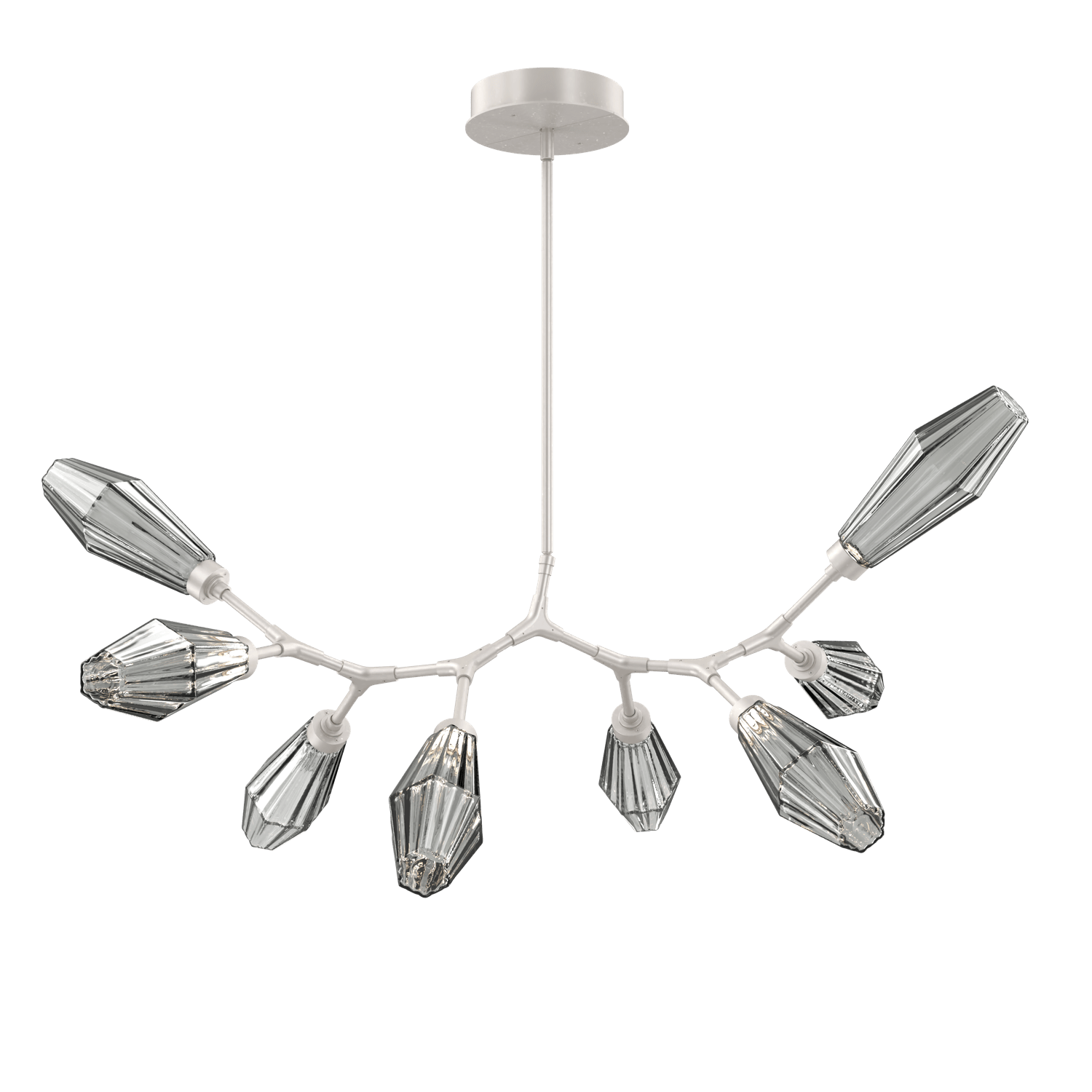 PLB0049-BB-BS-RS-Hammerton-Studio-Aalto-8-light-modern-branch-chandelier-with-metallic-beige-silver-finish-and-optic-ribbed-smoke-glass-shades-and-LED-lamping