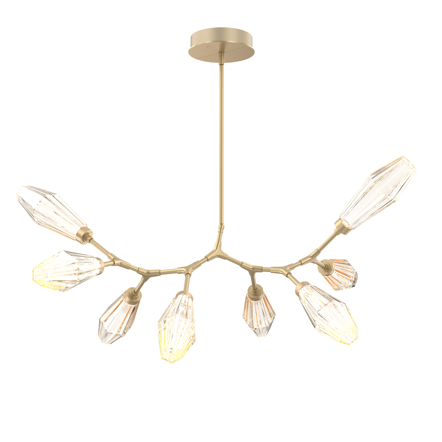 PLB0049-BB-GB-RA-Hammerton-Studio-Aalto-8-light-modern-branch-chandelier-with-gilded-brass-finish-and-optic-ribbed-amber-glass-shades-and-LED-lamping