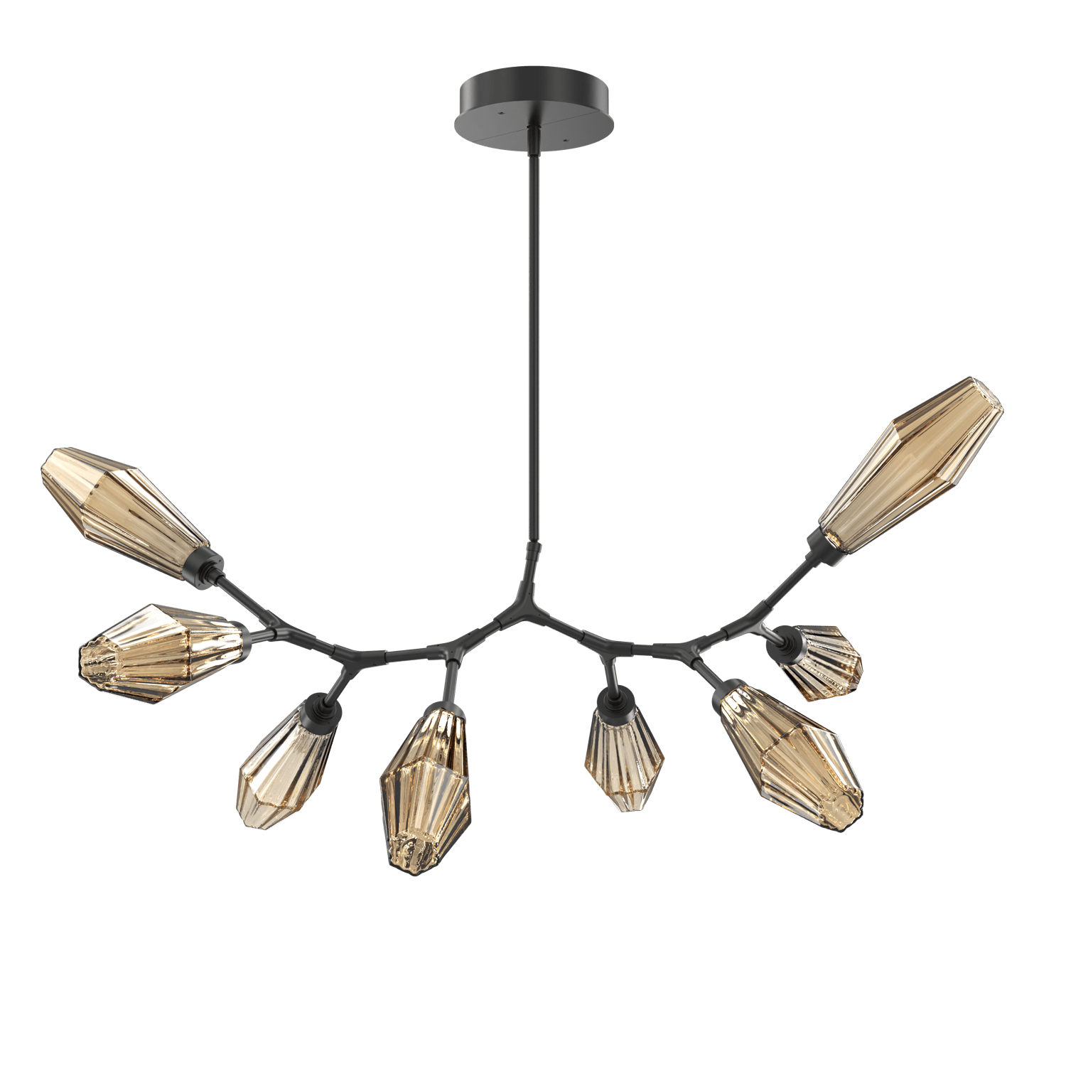PLB0049-BB-MB-RB-Hammerton-Studio-Aalto-8-light-modern-branch-chandelier-with-matte-black-finish-and-optic-ribbed-bronze-glass-shades-and-LED-lamping