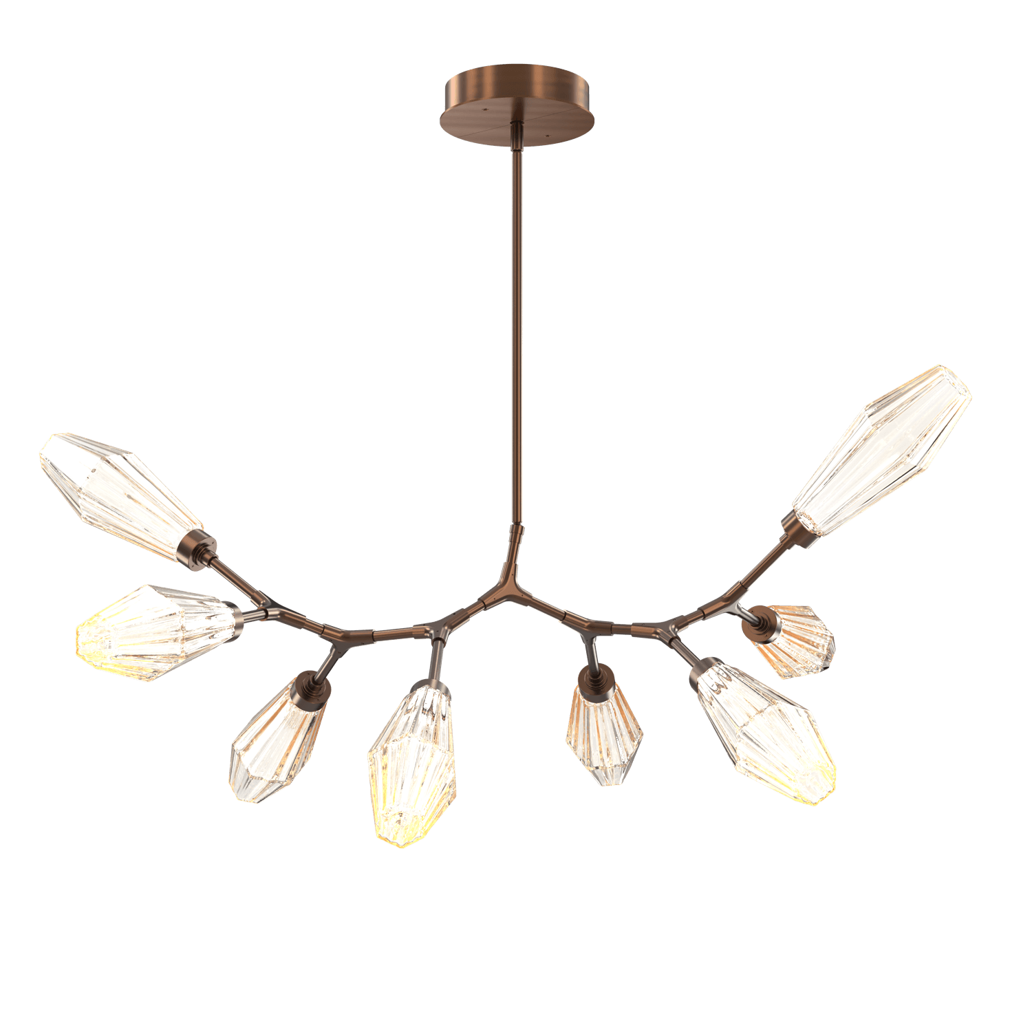 PLB0049-BB-RB-RA-Hammerton-Studio-Aalto-8-light-modern-branch-chandelier-with-oil-rubbed-bronze-finish-and-optic-ribbed-amber-glass-shades-and-LED-lamping
