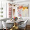Rock Crystal Oval Starburst Chandelier | Renee Gaddis Interior Design