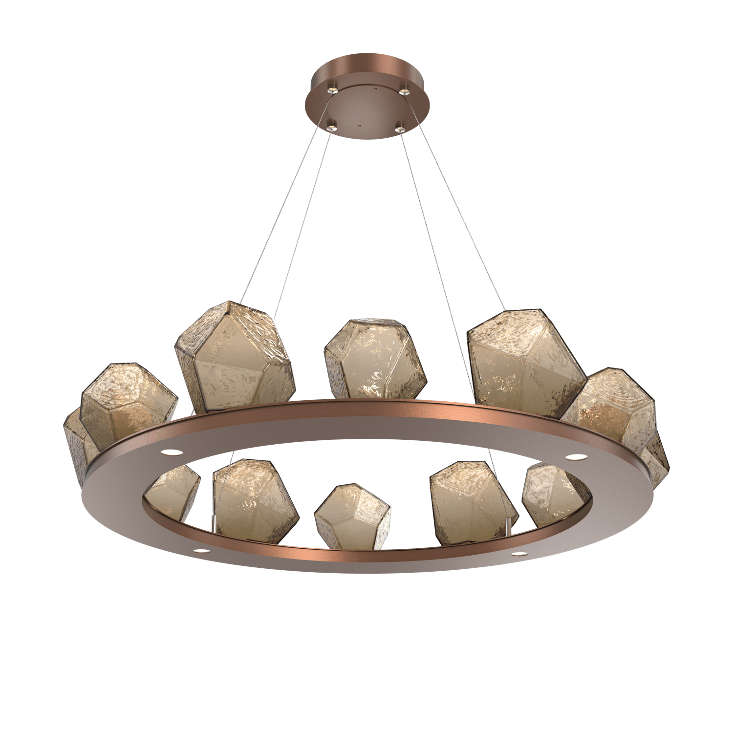 CHB0039-0C-BB-B-Hammerton-Studio-Gem-37-inch-ring-chandelier-with-burnished-bronze-finish-and-bronze-blown-glass-shades-and-LED-lamping
