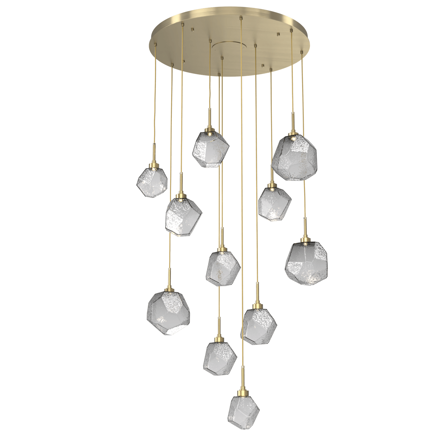 CHB0039-11-HB-S-Hammerton-Studio-Gem-11-light-round-pendant-chandelier-with-heritage-brass-finish-and-smoke-blown-glass-shades-and-LED-lamping
