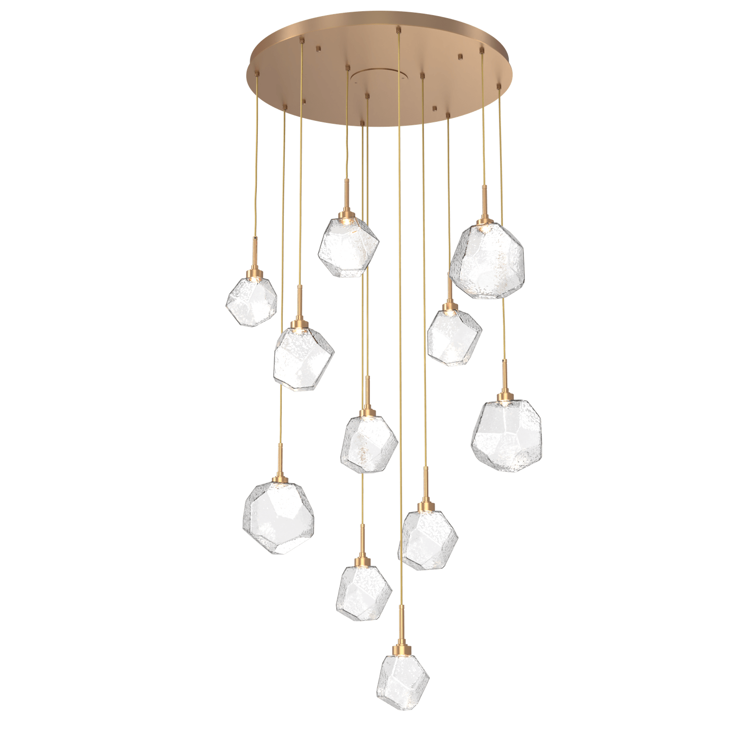 CHB0039-11-NB-C-Hammerton-Studio-Gem-11-light-round-pendant-chandelier-with-novel-brass-finish-and-clear-blown-glass-shades-and-LED-lamping