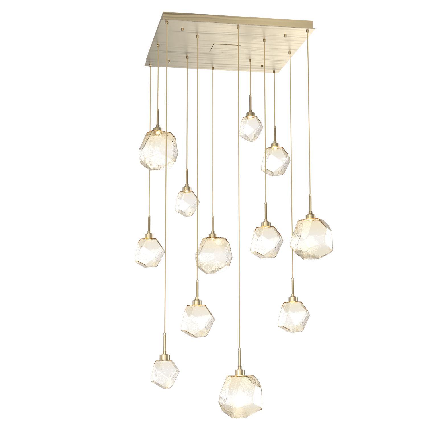 CHB0039-12-HB-A-Hammerton-Studio-Gem-12-light-square-pendant-chandelier-with-heritage-brass-finish-and-amber-blown-glass-shades-and-LED-lamping